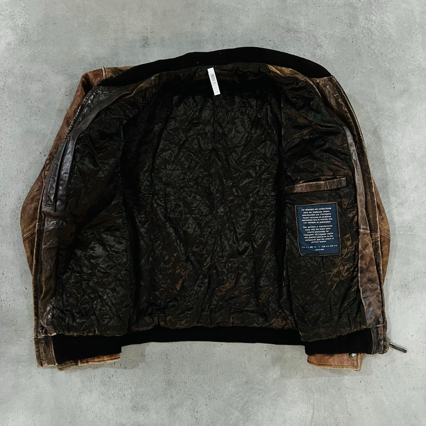 Vintage 70s-90s France Chevignon Military Flight Leather Jackets