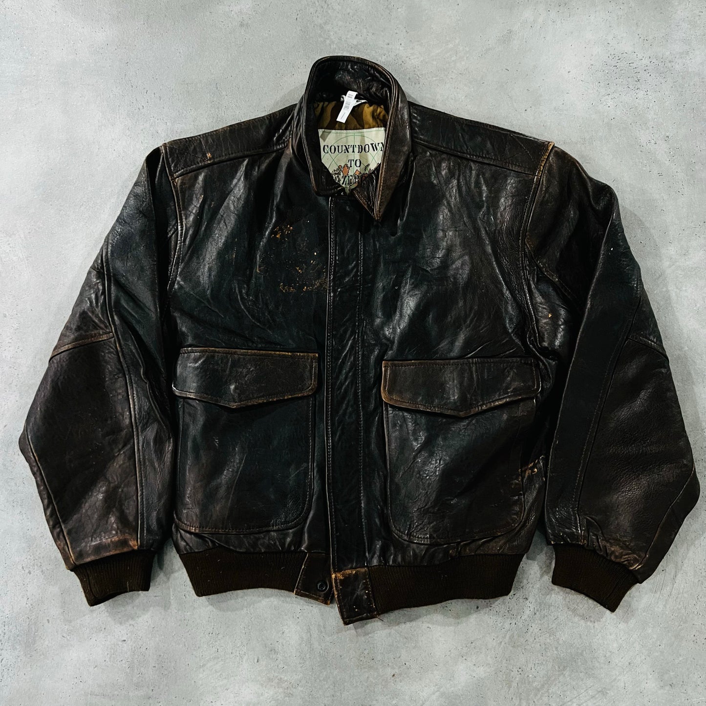 Vintage 70s-90s South Korea Military A-2 Leather Jackets