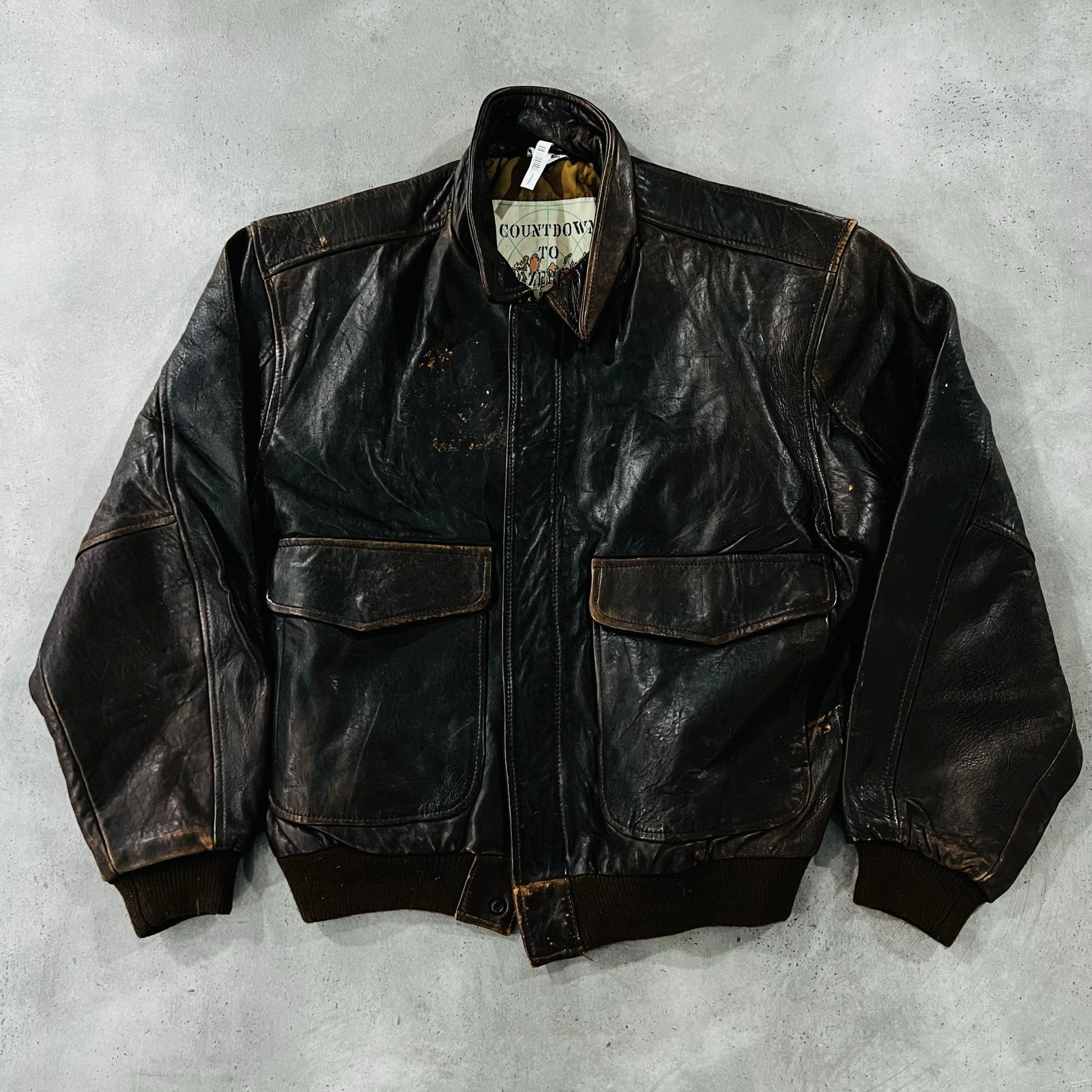 Vintage 70s-90s South Korea Military A-2 Leather Jackets
