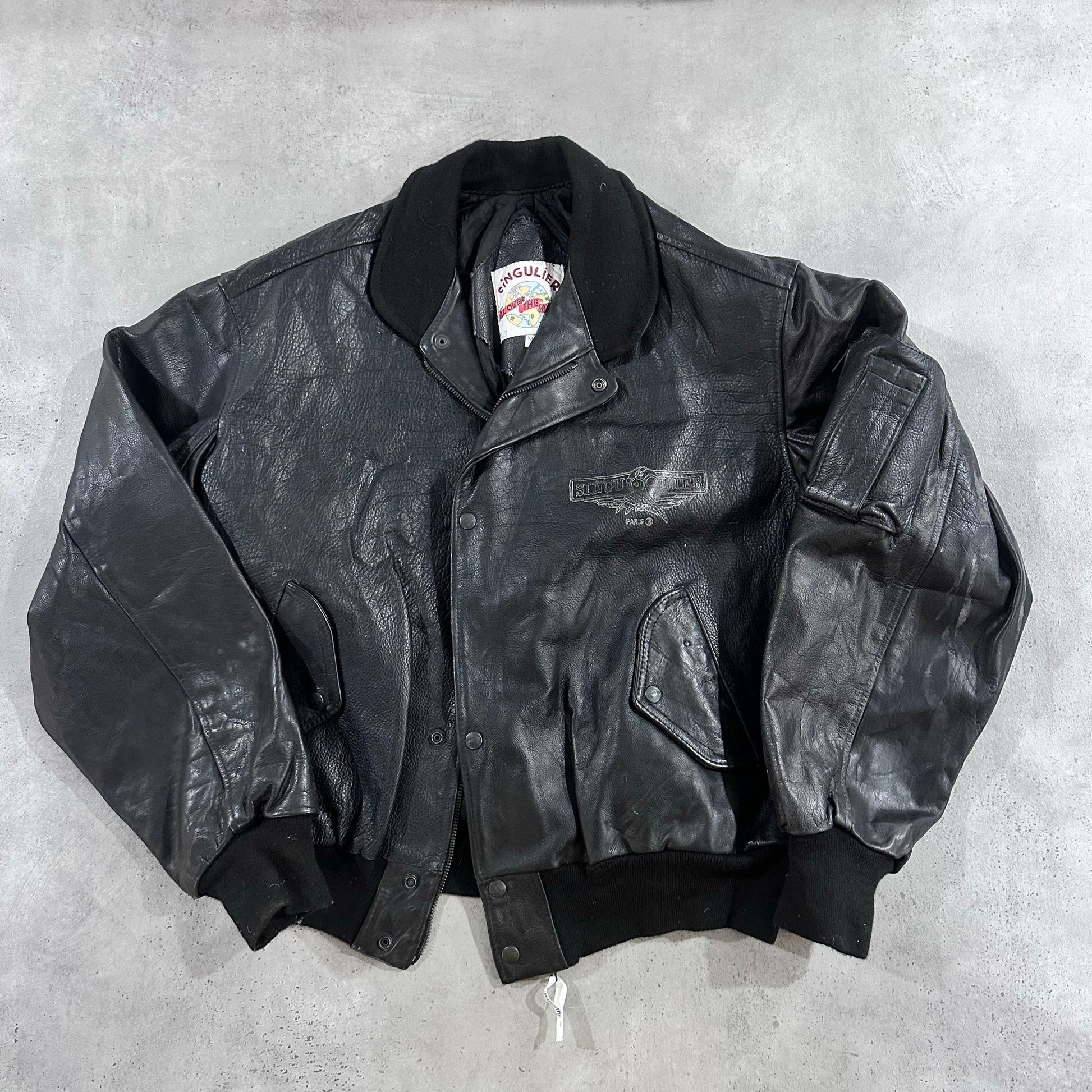 Vintage 70s-90s France Military Flight Leather Jackets