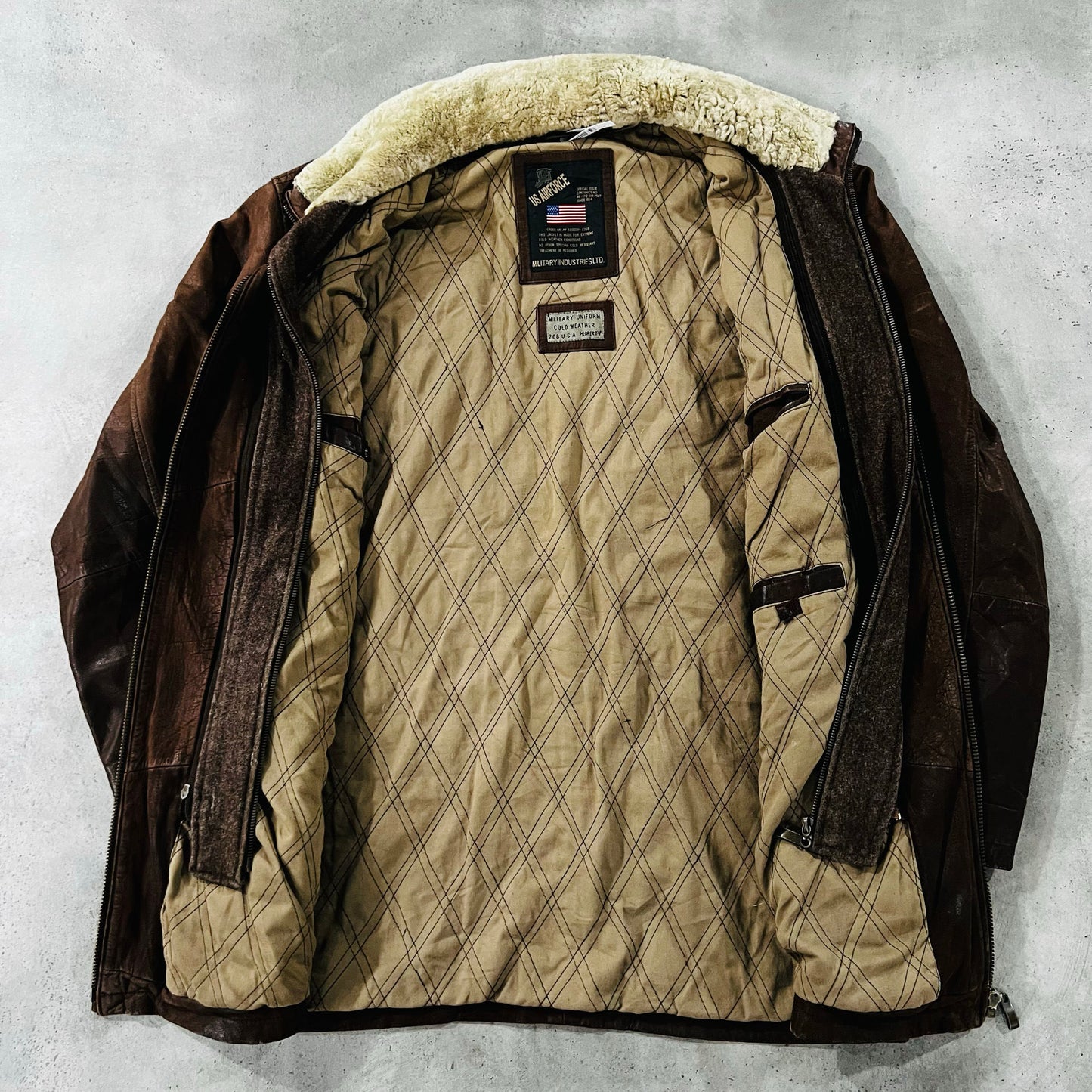 Vintage 70s-90s Germany Military Mid-Length Leather Jackets