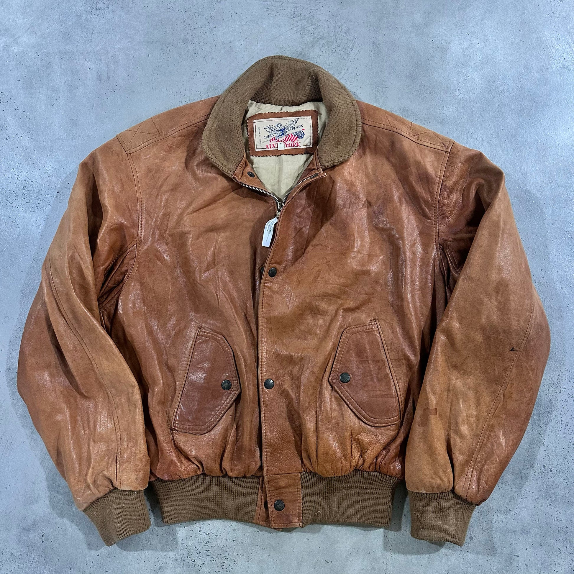 Vintage 70s-90s France Military Flight Leather Jackets