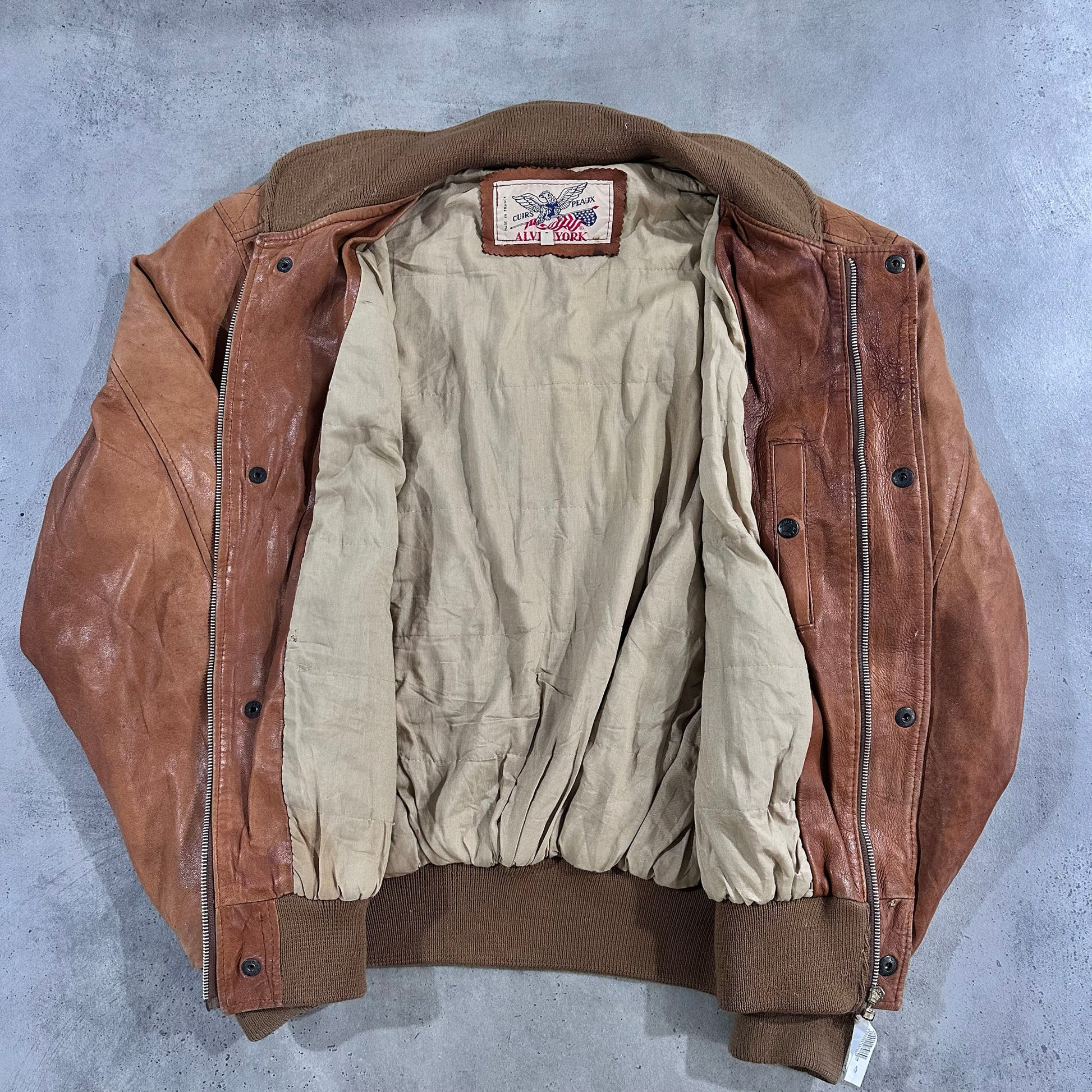 Vintage 70s-90s France Military Flight Leather Jackets