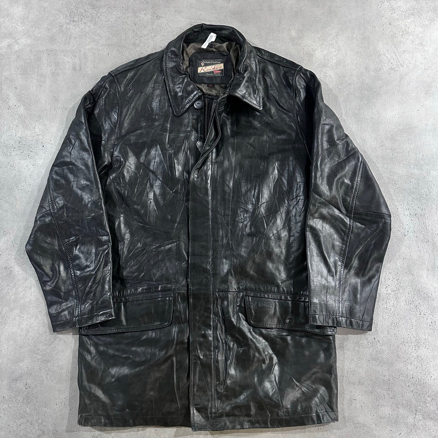 Vintage Redskins Retro Mid-Length Leather Jackets