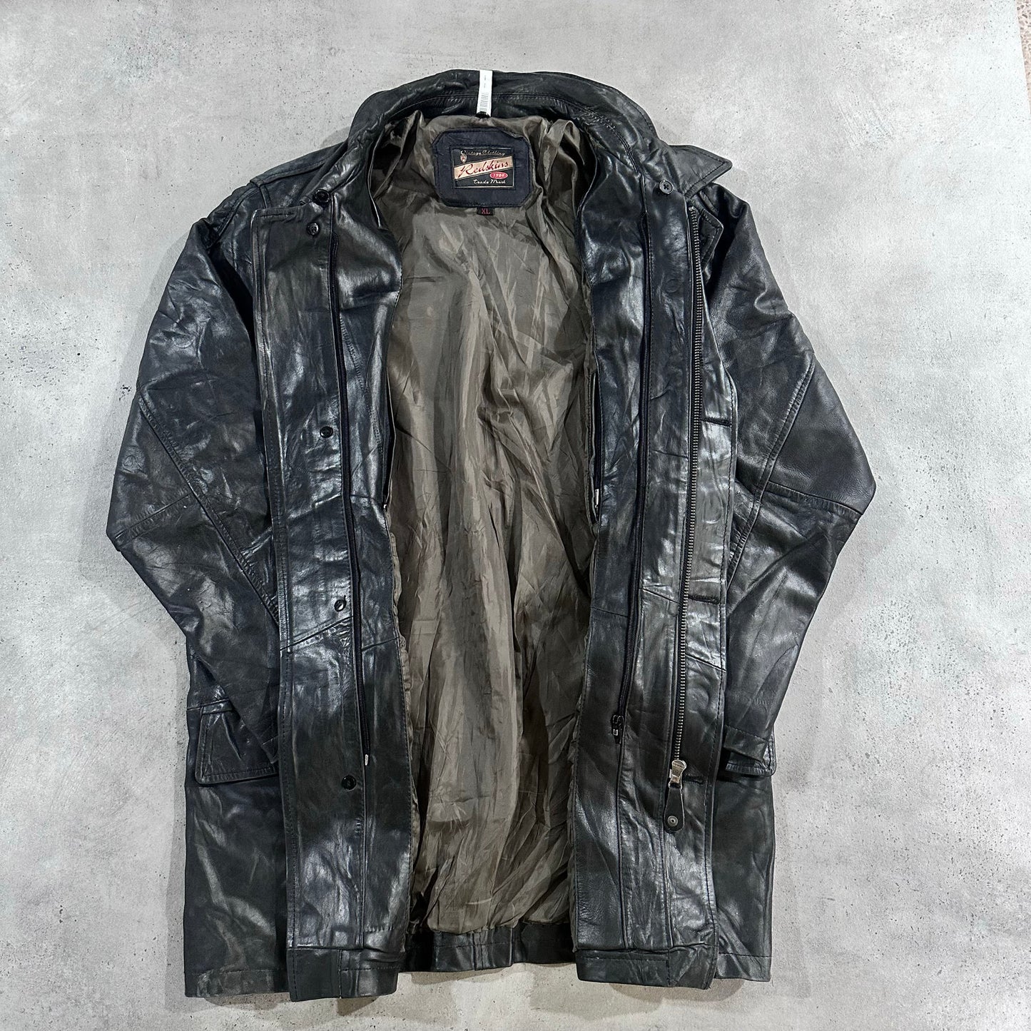 Vintage Redskins Retro Mid-Length Leather Jackets