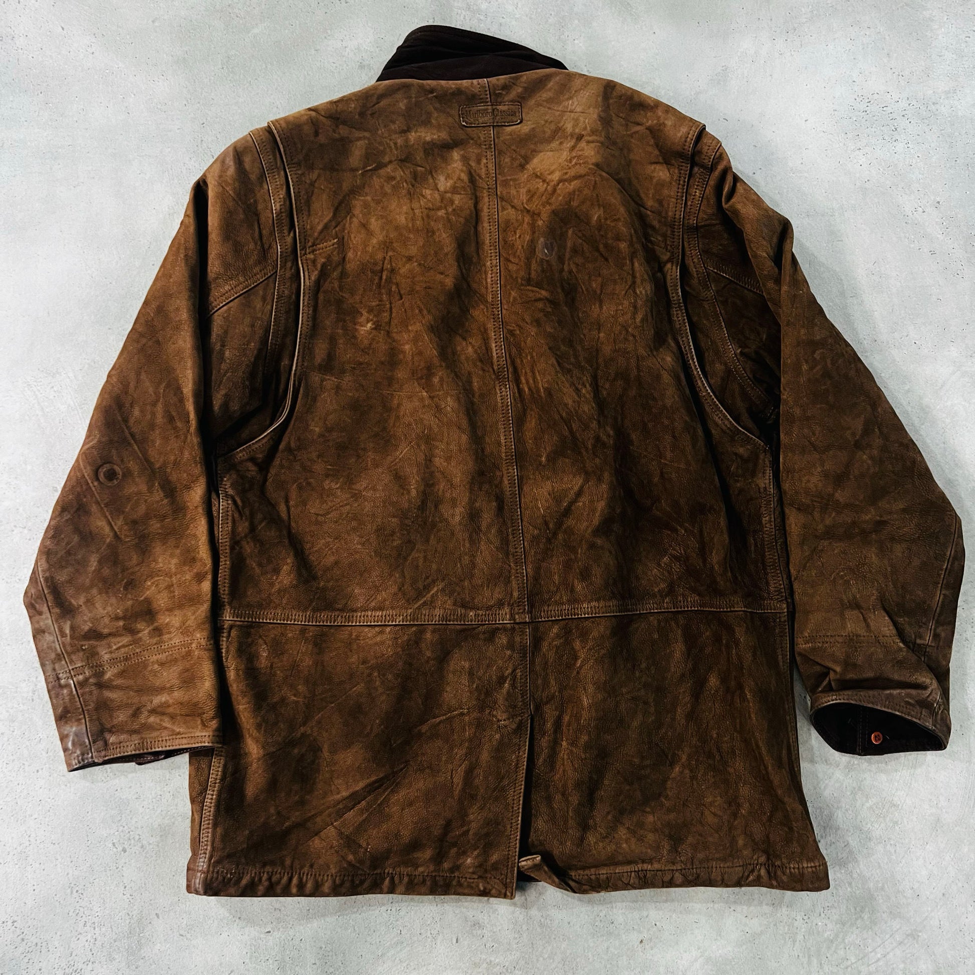 Vintage 70s-90s Italy Marlboro Retro Mid-Length Leather Jackets