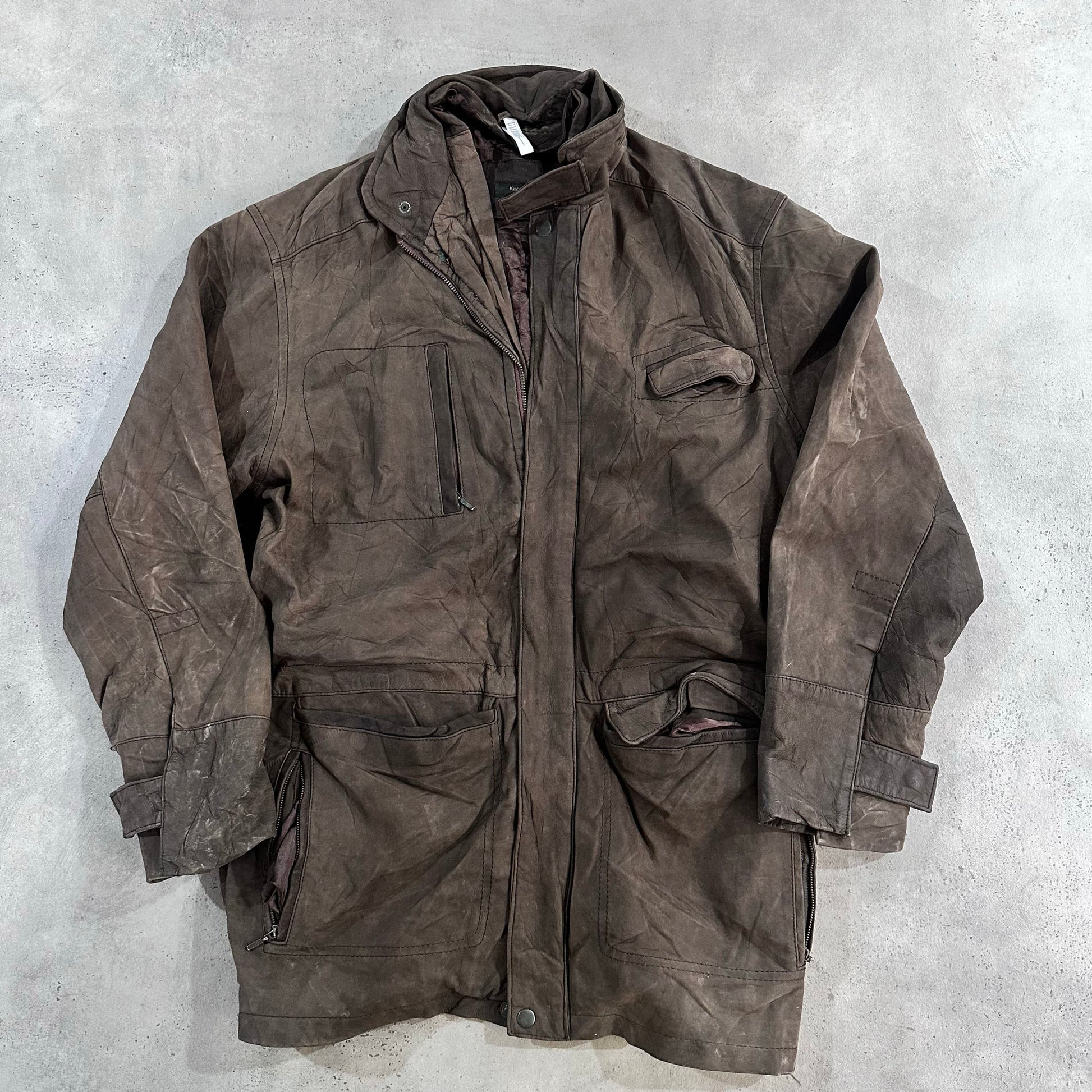 Vintage Retro Mid-Length Leather Jackets