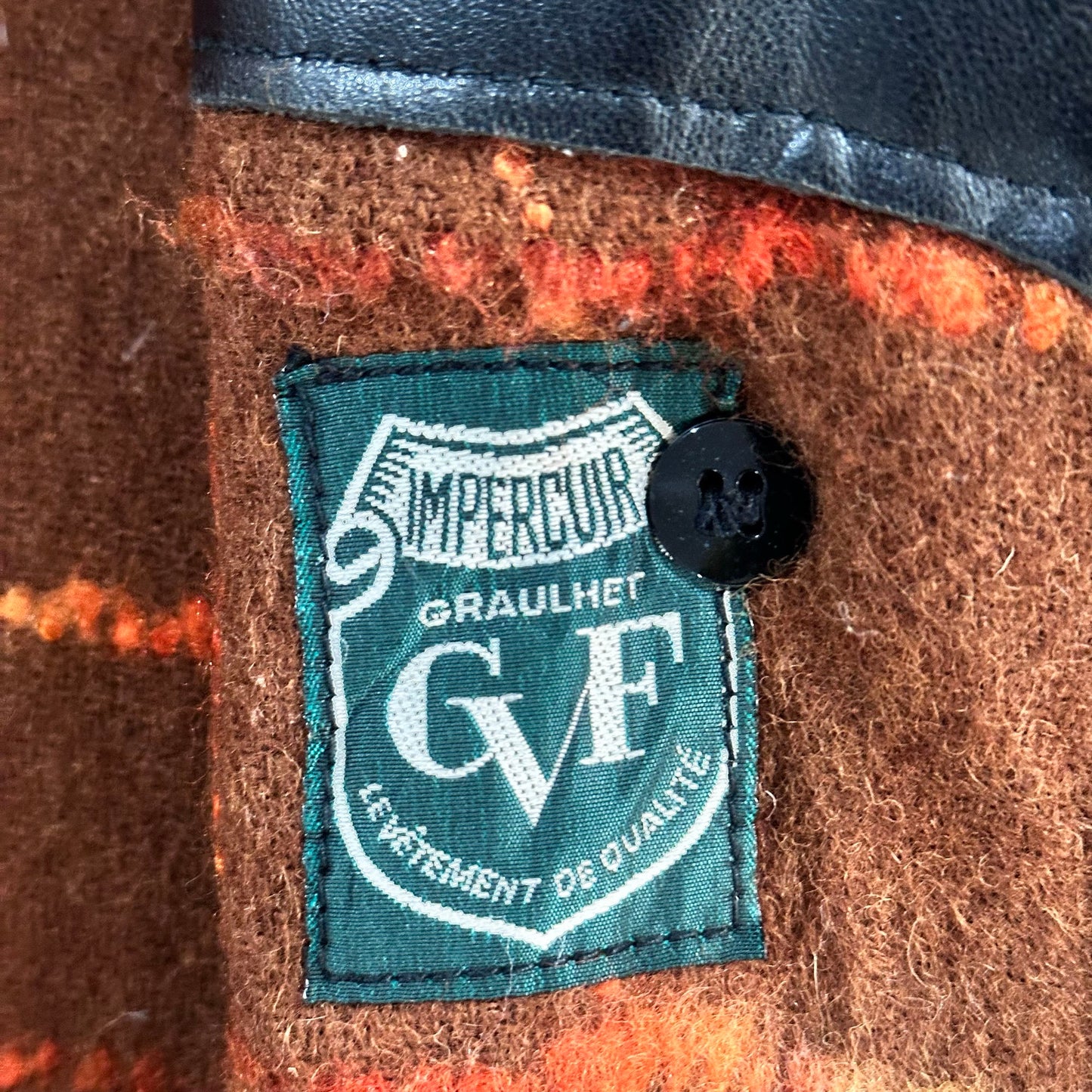 Vintage France Workwear Mid-Length Leather Jackets