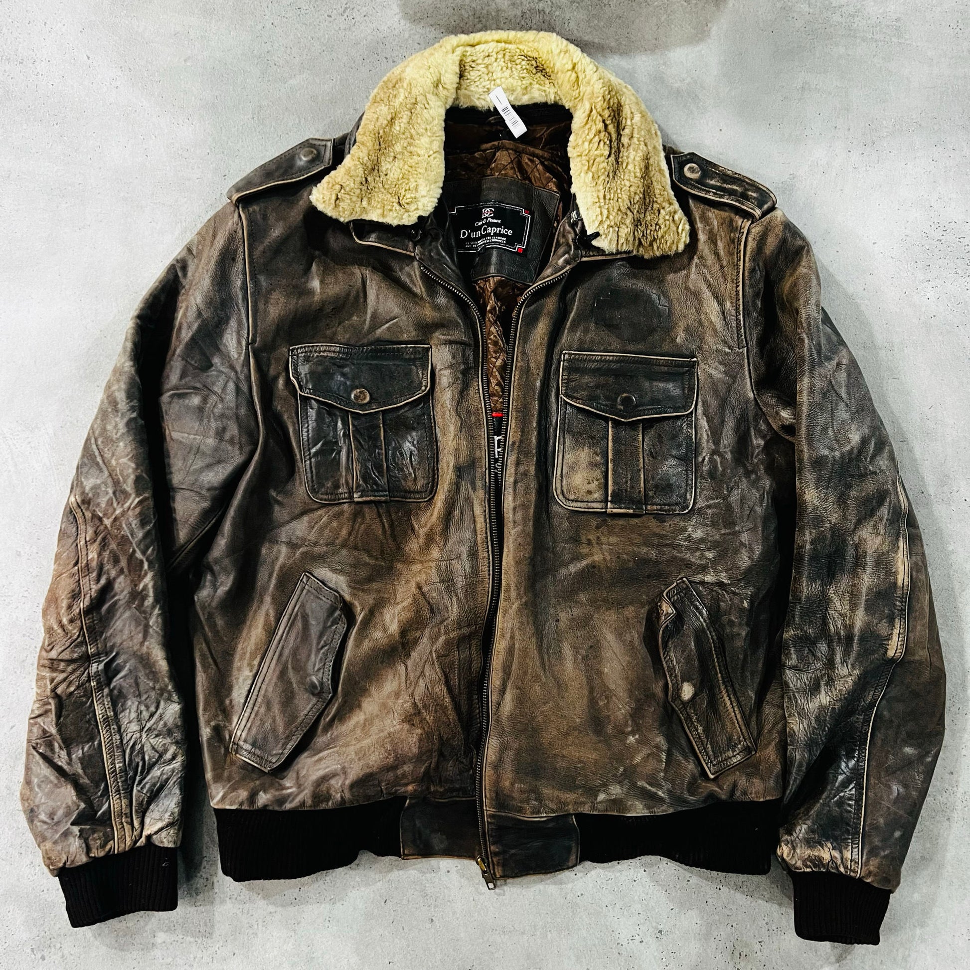 Vintage 70s-90s France Military Flight Leather Jackets