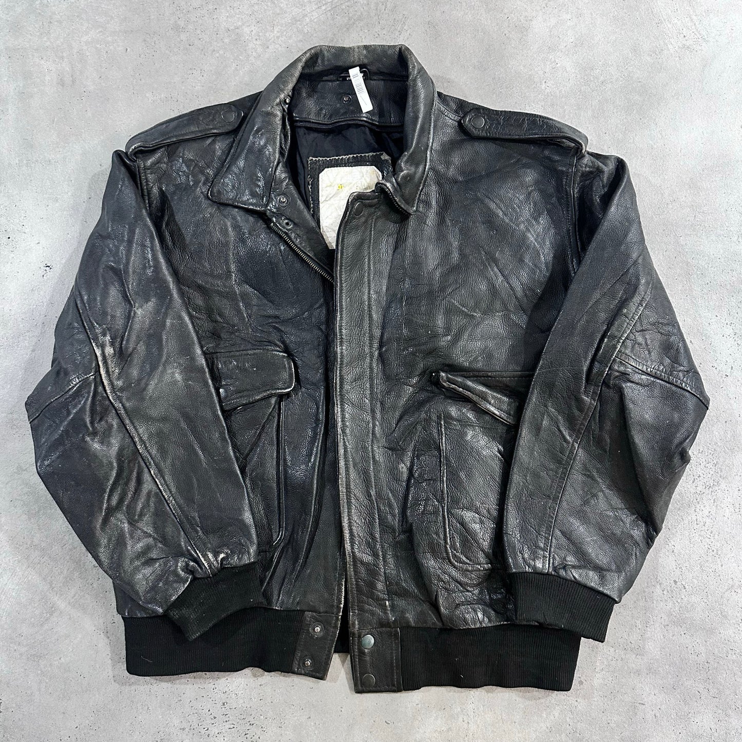 Vintage 70s-90s France Chevignon Retro Flight Leather Jackets