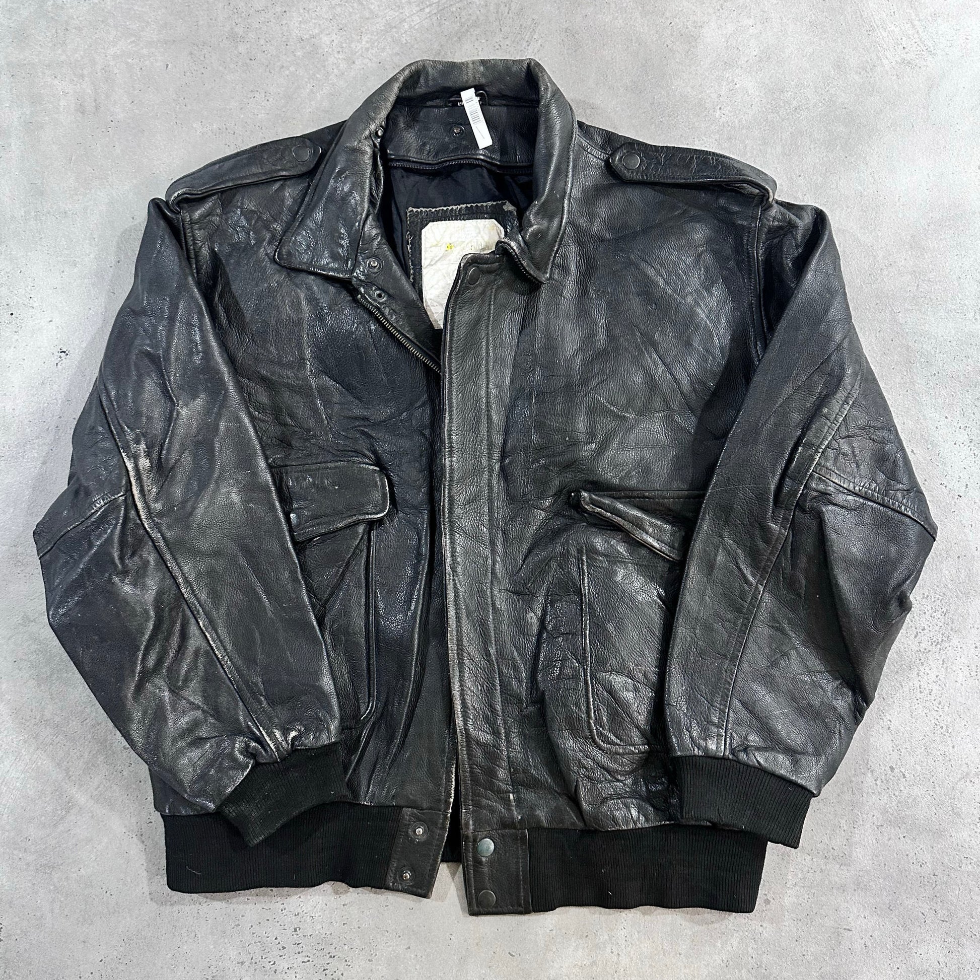 Vintage 70s-90s France Chevignon Retro Flight Leather Jackets