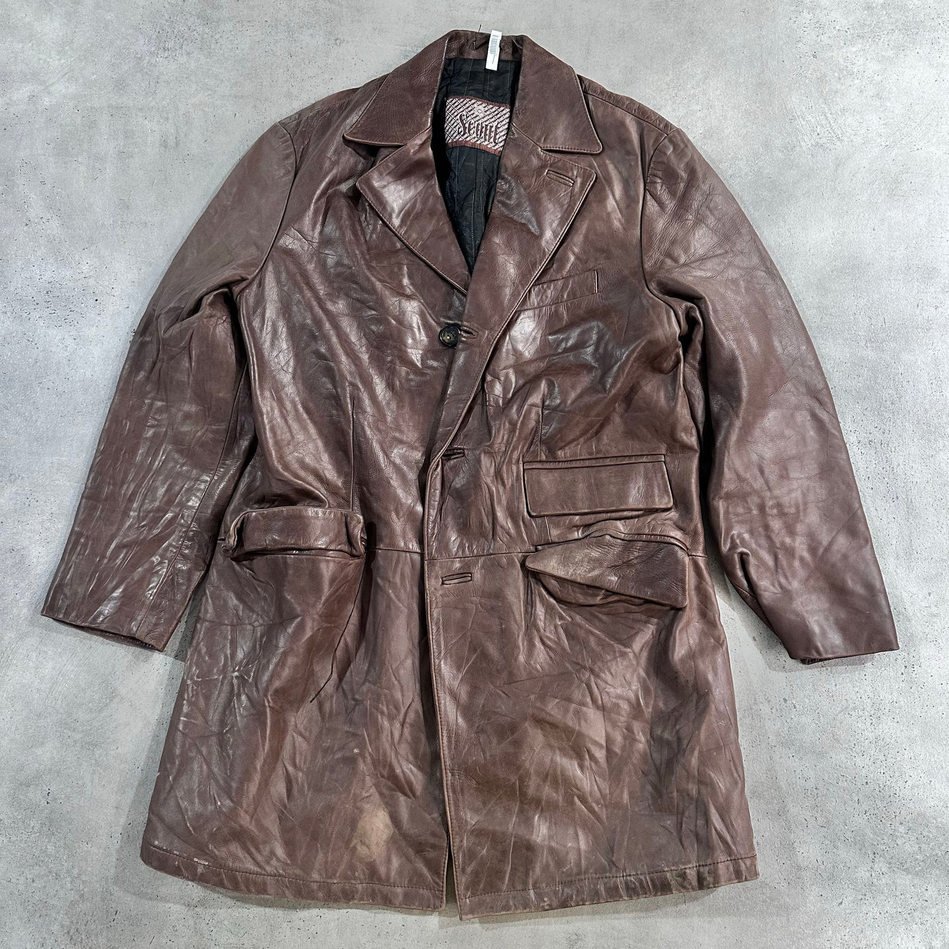 Vintage Retro Mid-Length Leather Jackets