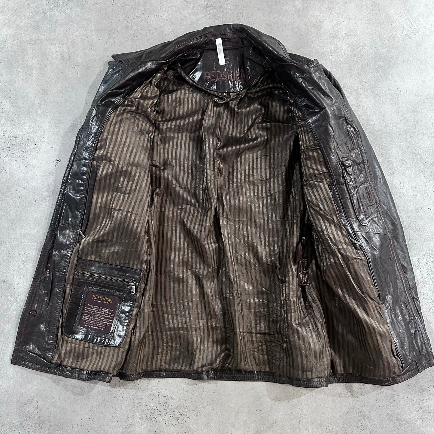 Vintage Redskins Retro Mid-Length Leather Jackets
