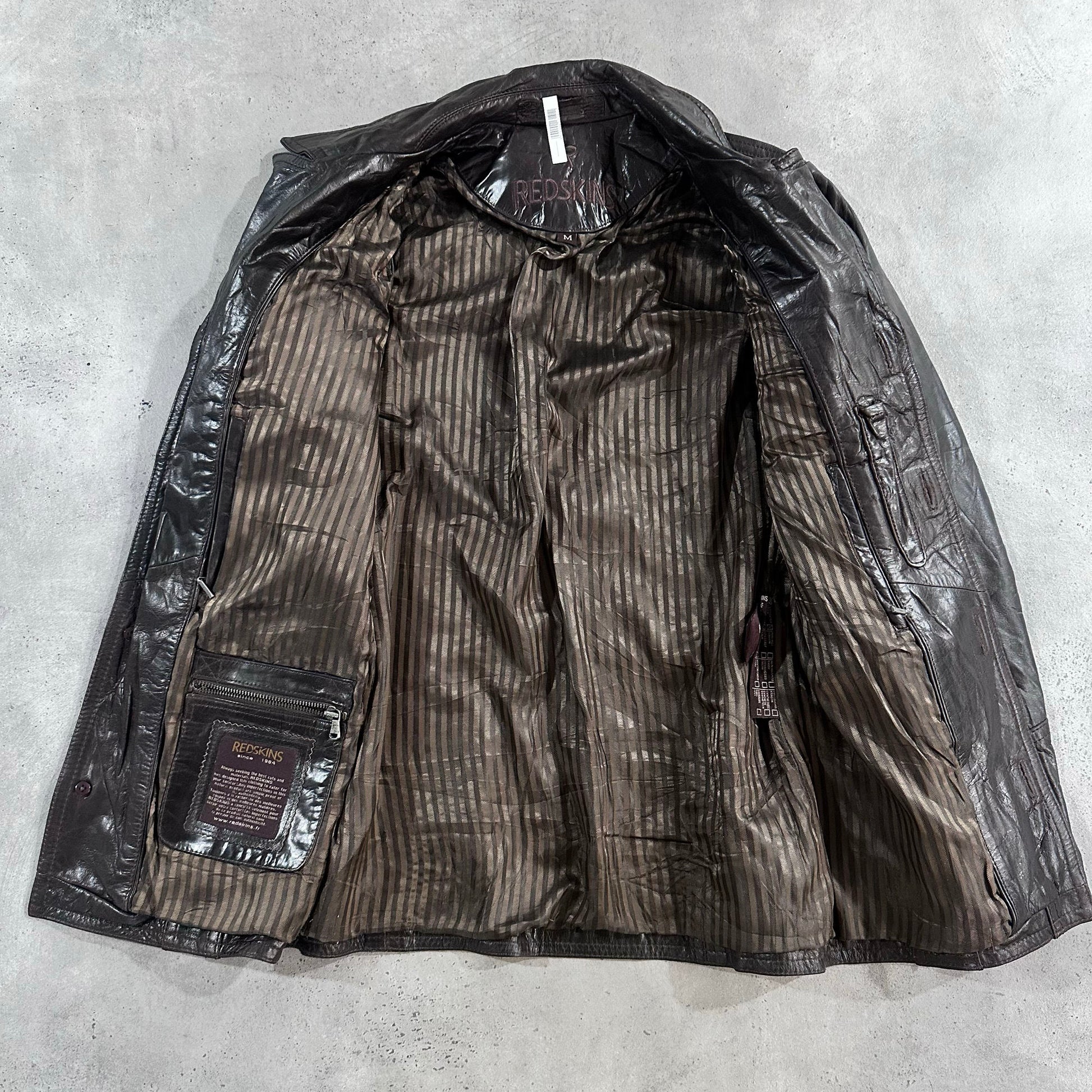 Vintage Redskins Retro Mid-Length Leather Jackets