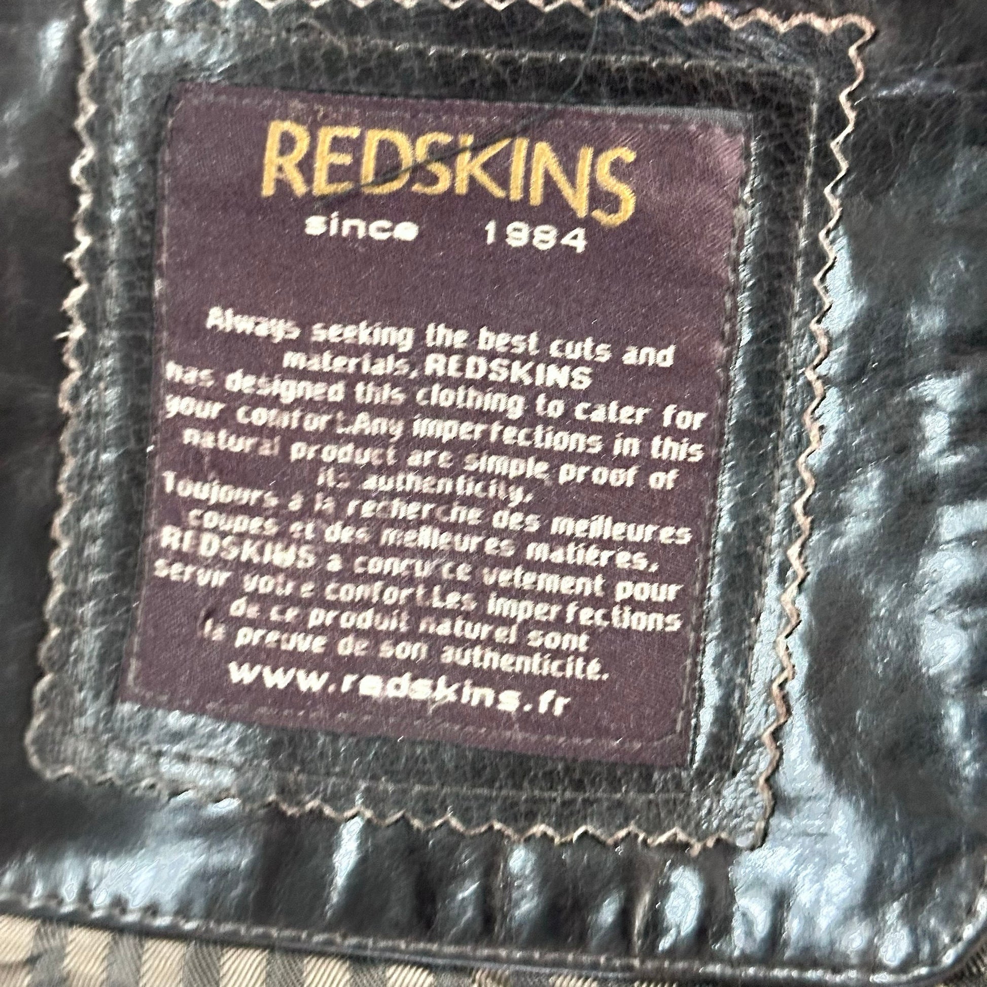 Vintage Redskins Retro Mid-Length Leather Jackets