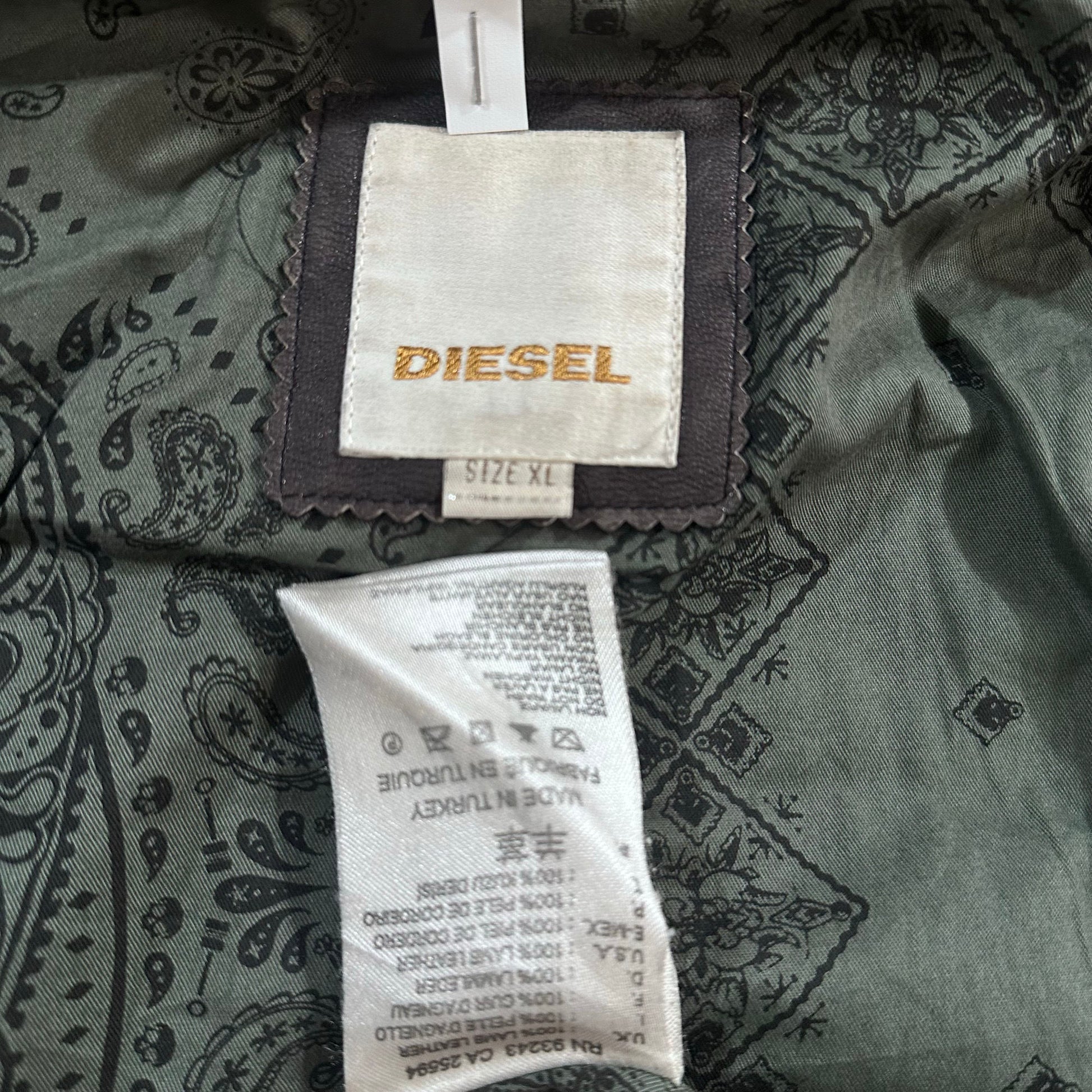 Vintage Turkey Diesel Retro Mid-Length Leather Jackets