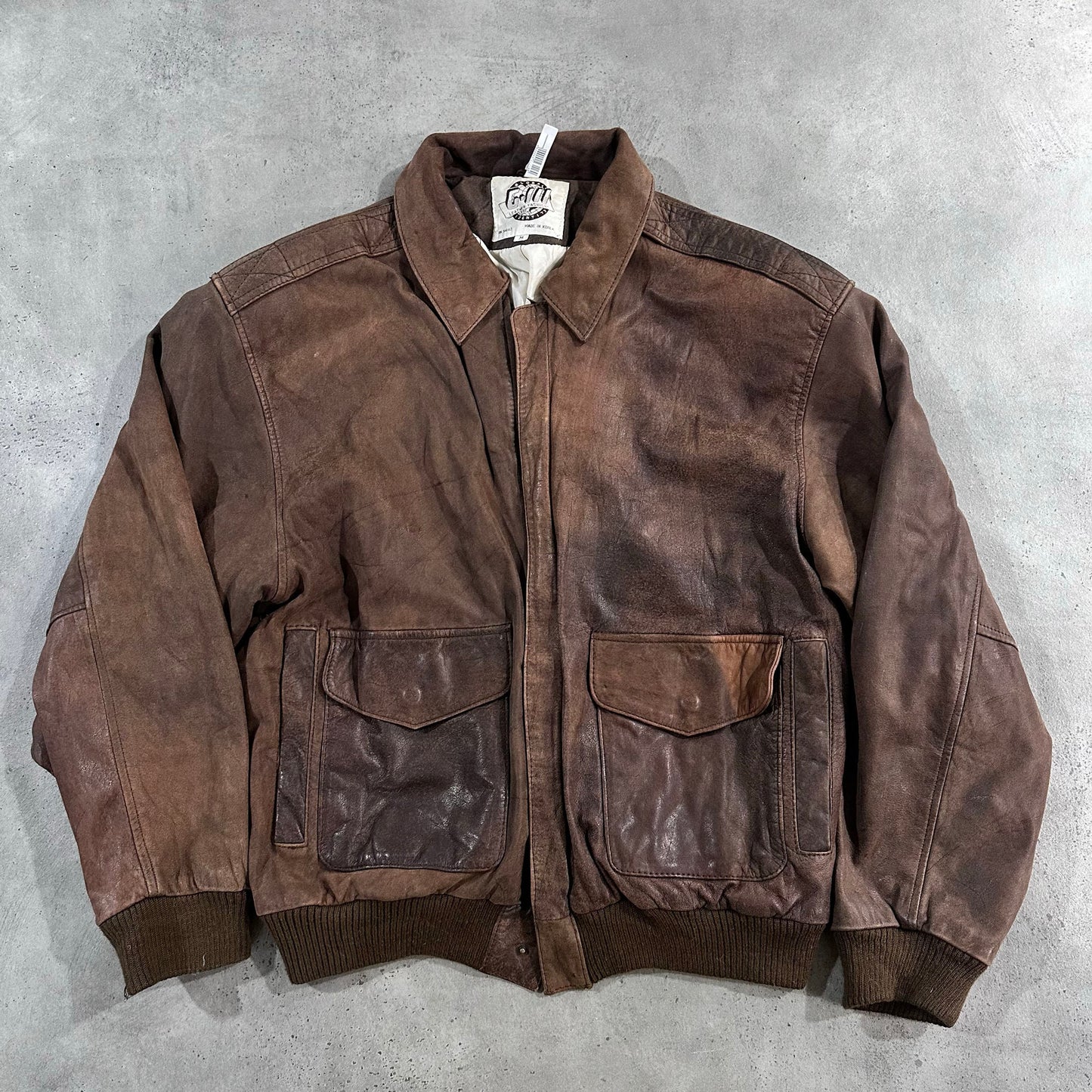 Vintage 70s-90s South Korea Military A-2 Leather Jackets