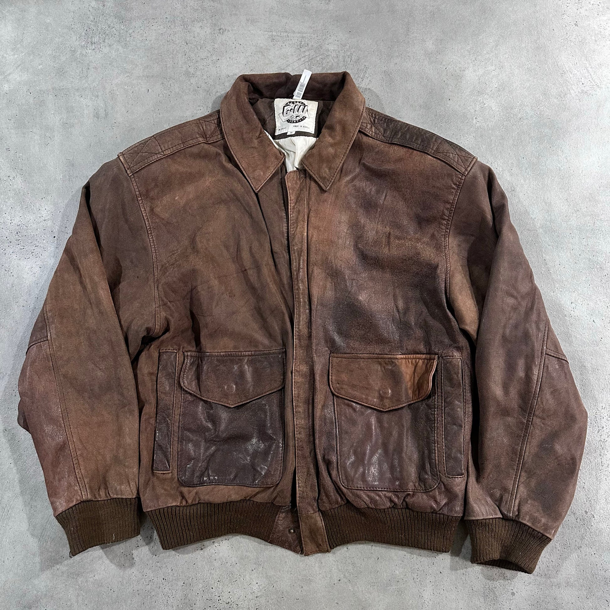 Vintage 70s-90s South Korea Military A-2 Leather Jackets