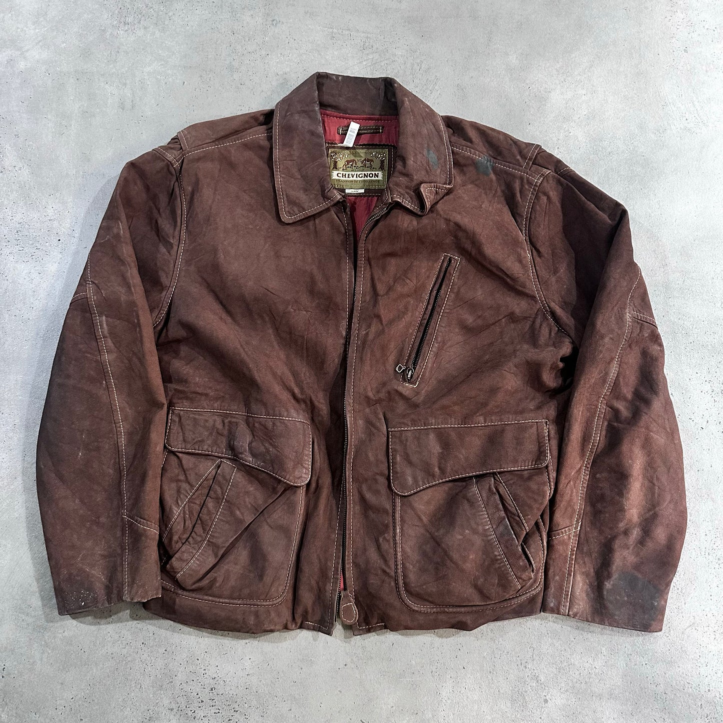Vintage 70s-90s Chevignon Retro Leather Jackets