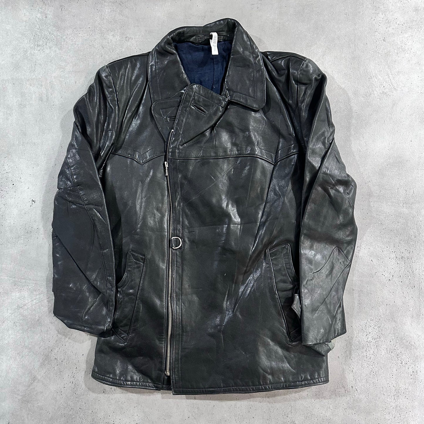 Vintage Germany Military Mid-Length Leather Jackets