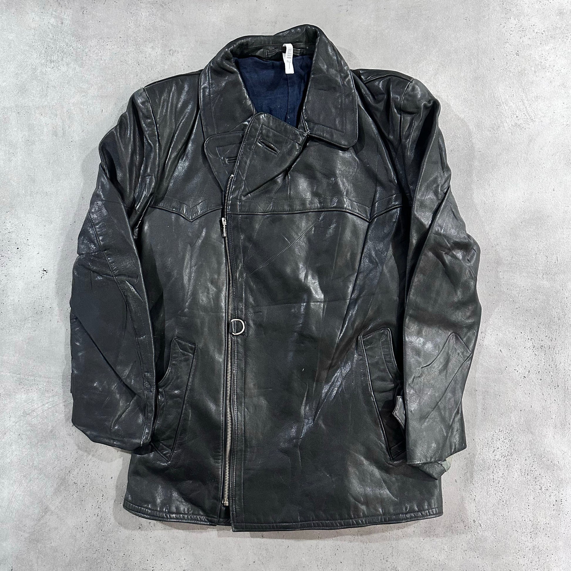 Vintage Germany Military Mid-Length Leather Jackets