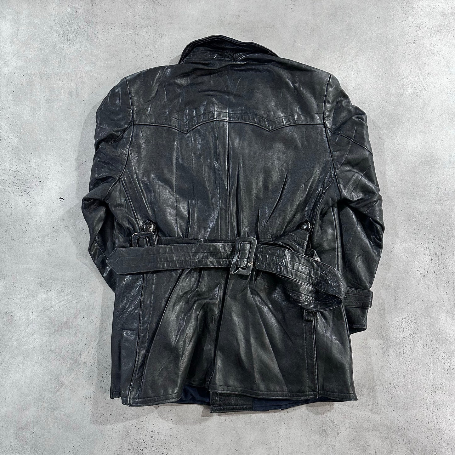 Vintage Germany Military Mid-Length Leather Jackets