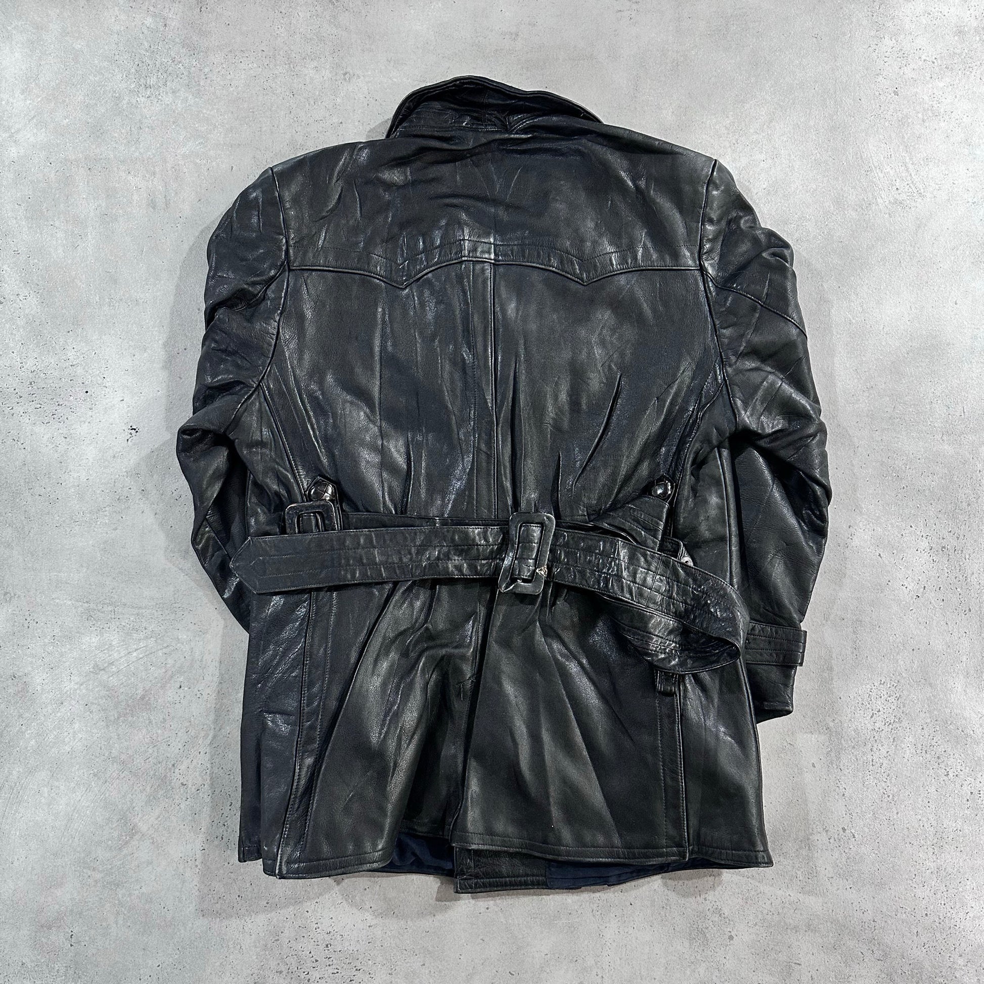 Vintage Germany Military Mid-Length Leather Jackets