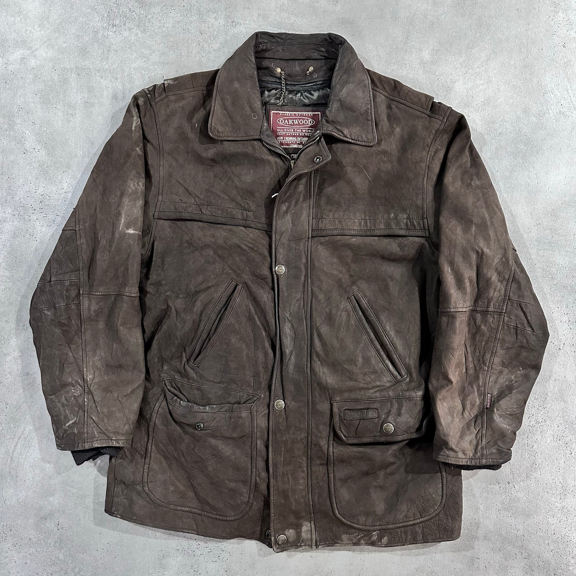 Vintage 70s-90s Oakwood Retro Mid-Length Leather Jackets