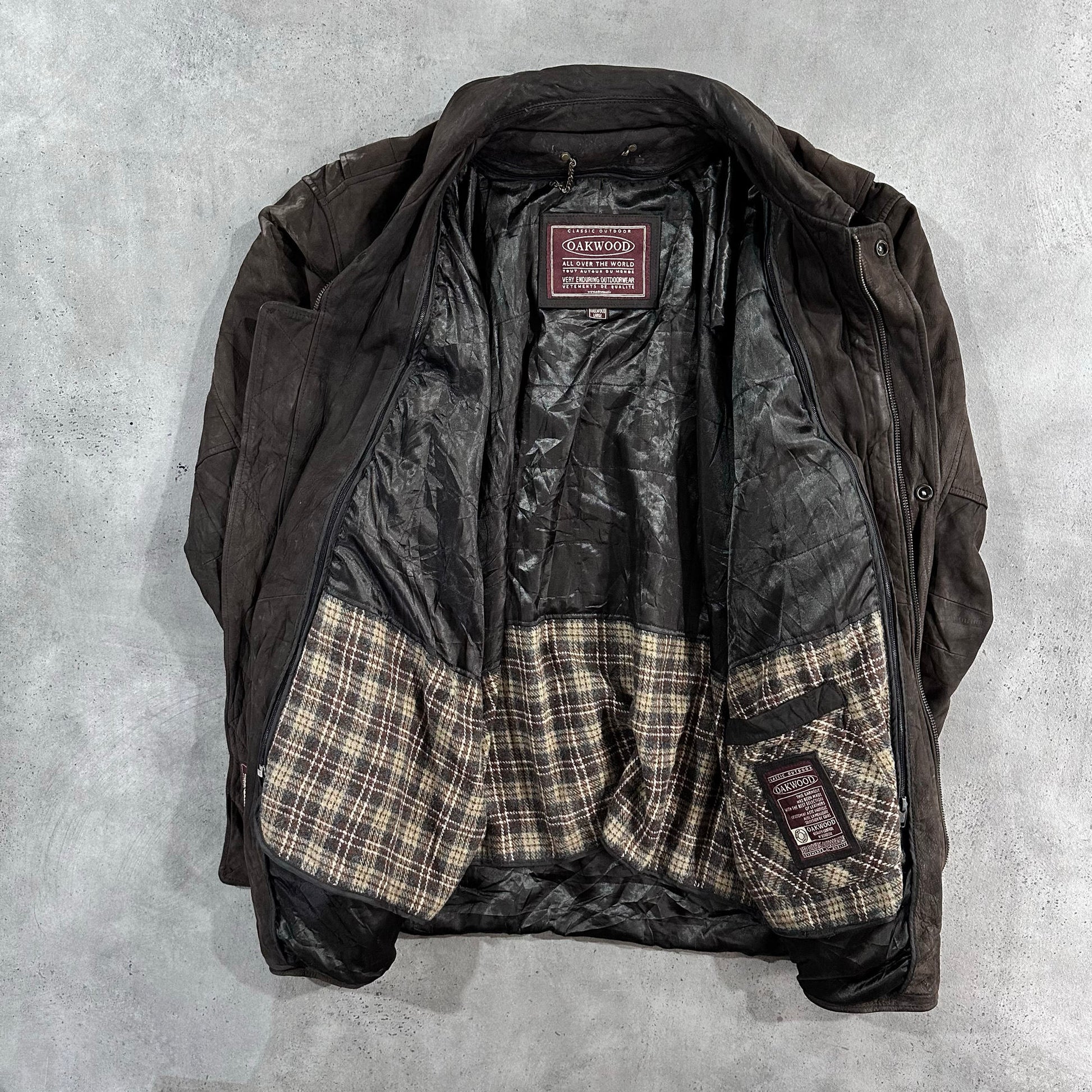 Vintage 70s-90s Oakwood Retro Mid-Length Leather Jackets