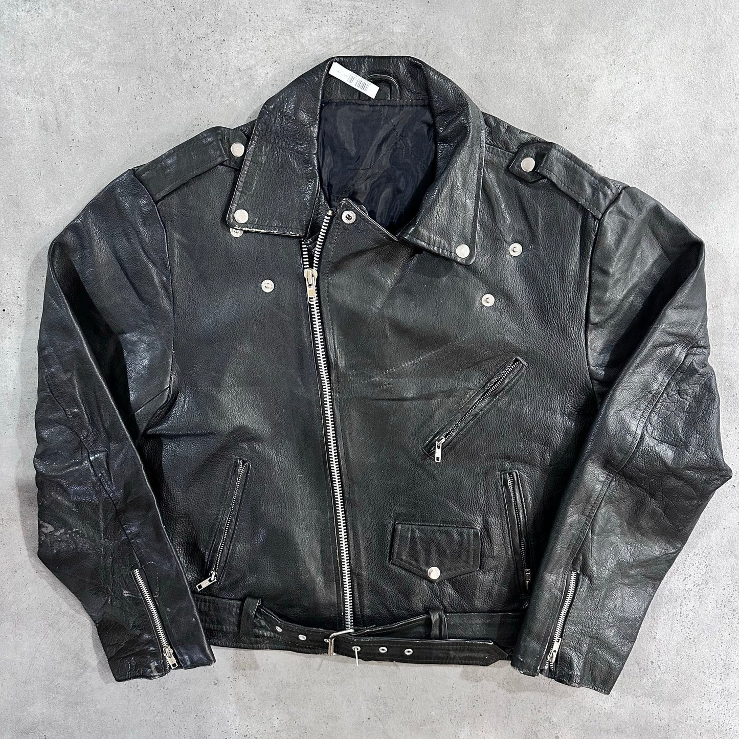Vintage 70s-90s France Double Rider Leather Jackets