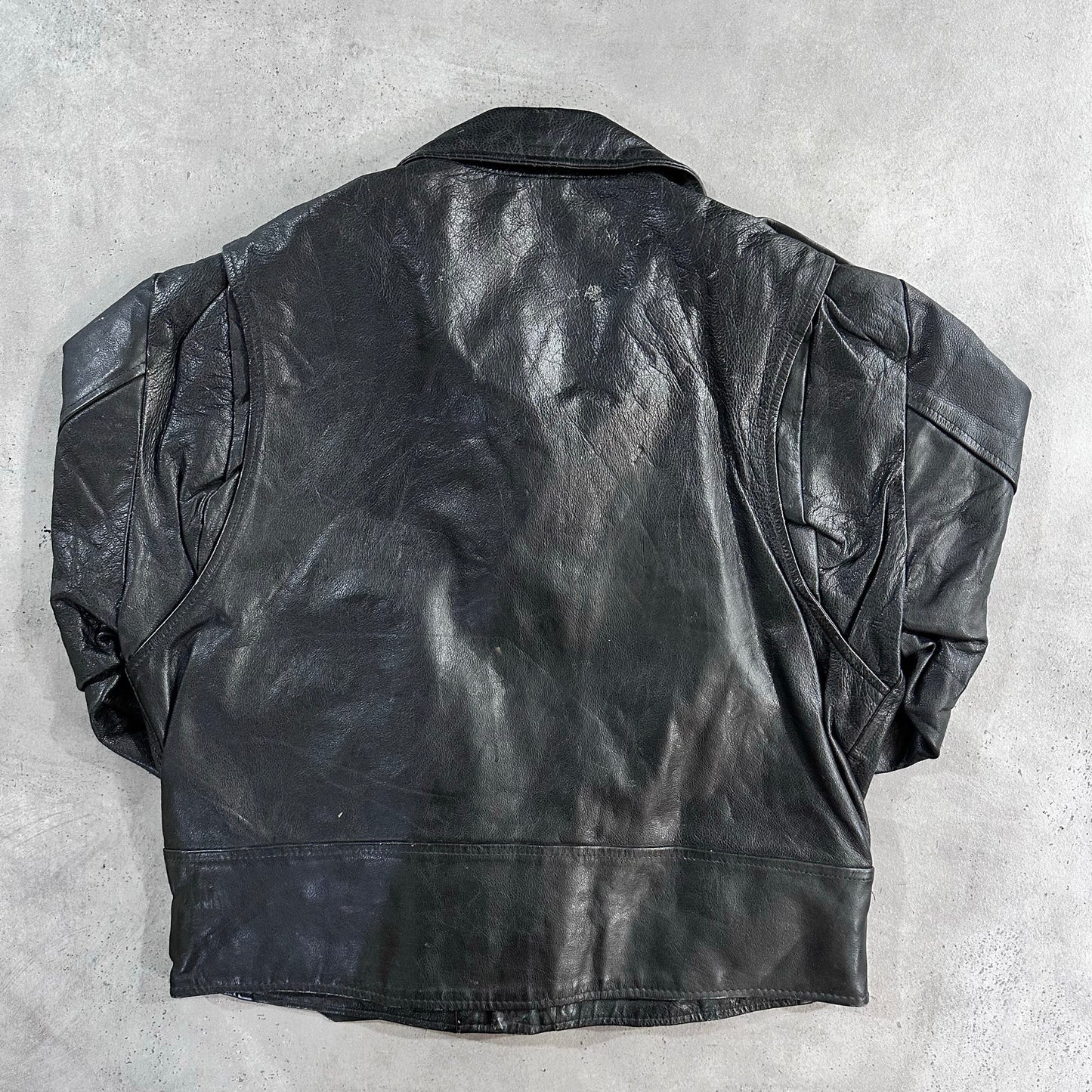 Vintage 70s-90s France Double Rider Leather Jackets