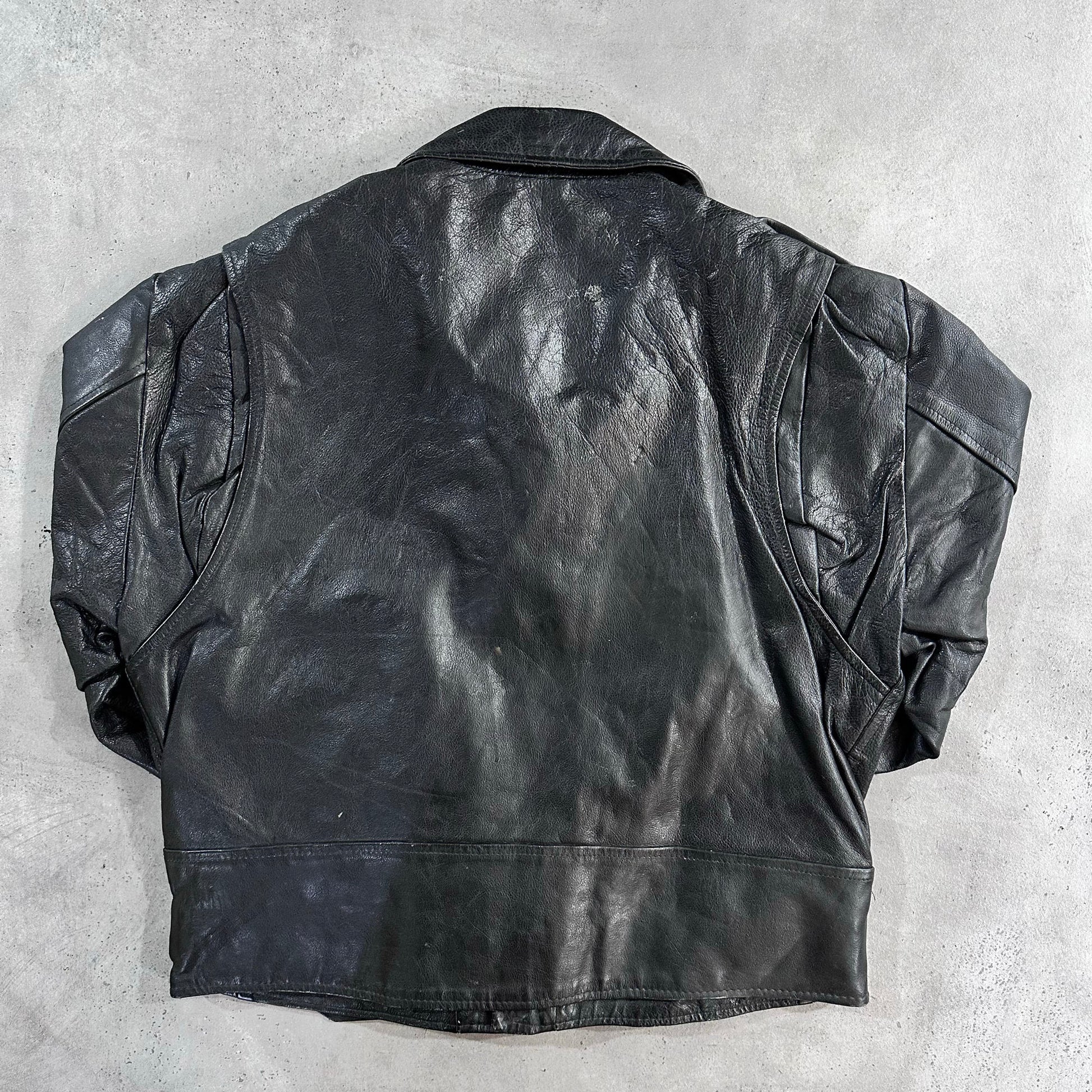 Vintage 70s-90s France Double Rider Leather Jackets