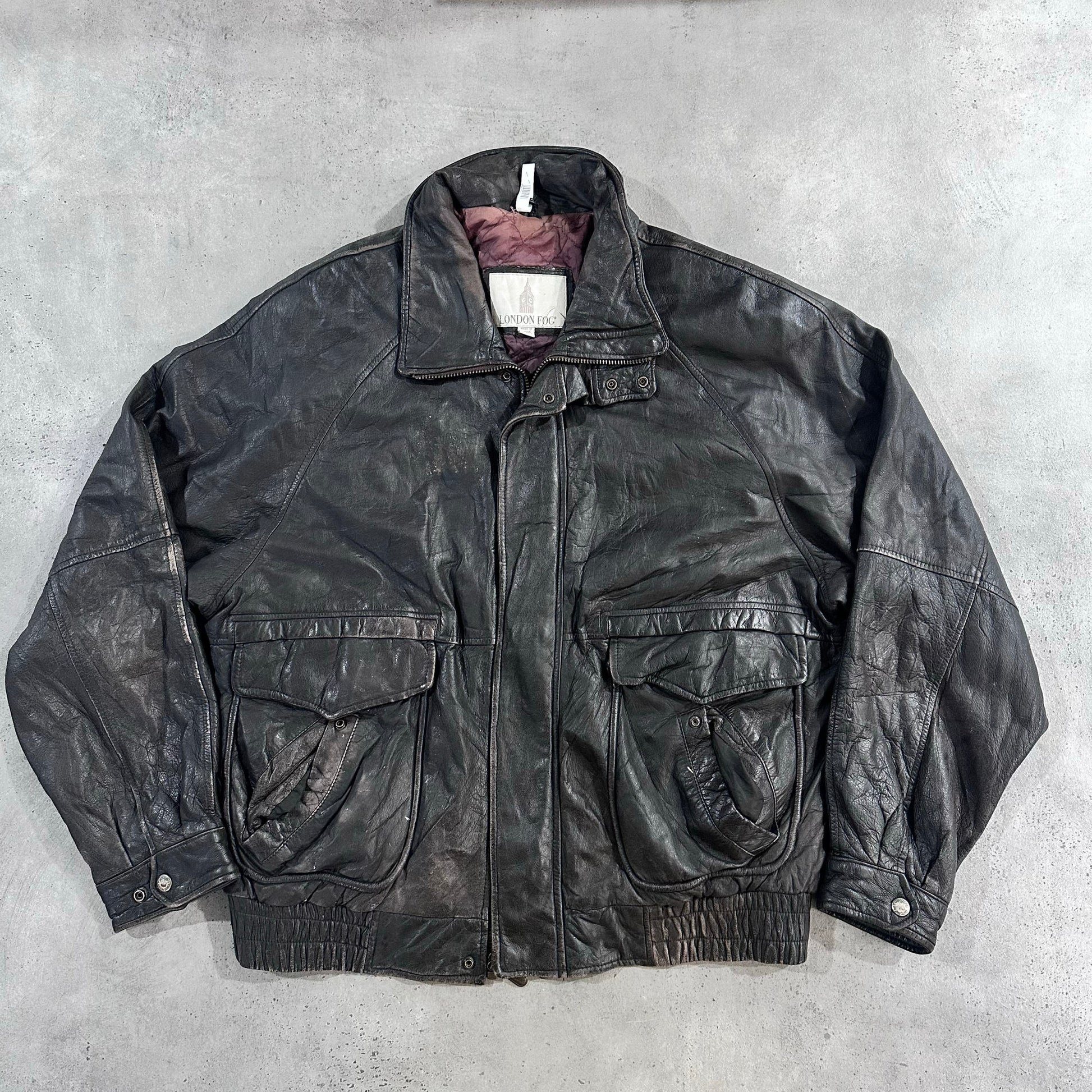 Vintage 70s-90s London Fog Retro Flight Leather Jackets