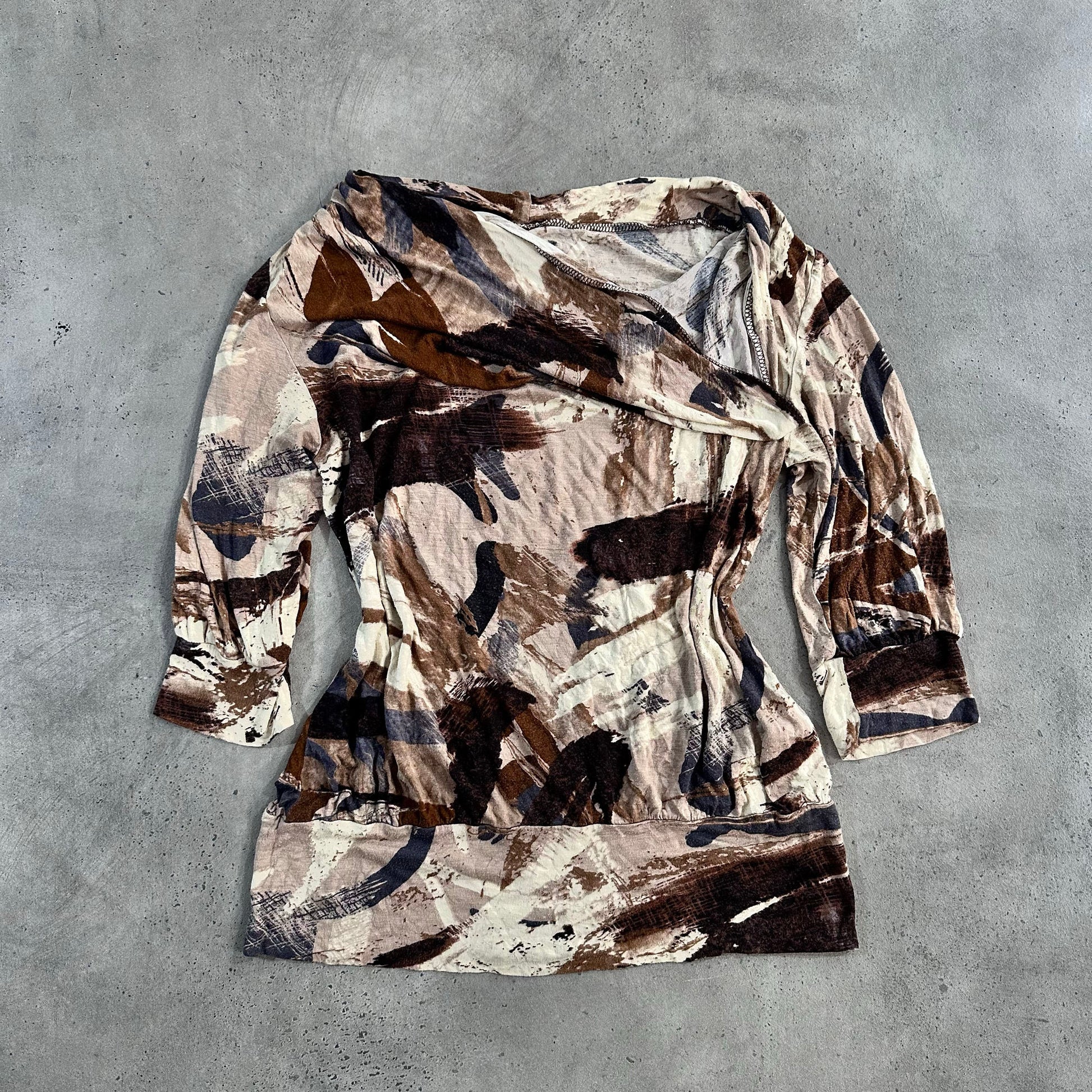 Y2K Printed Blouse