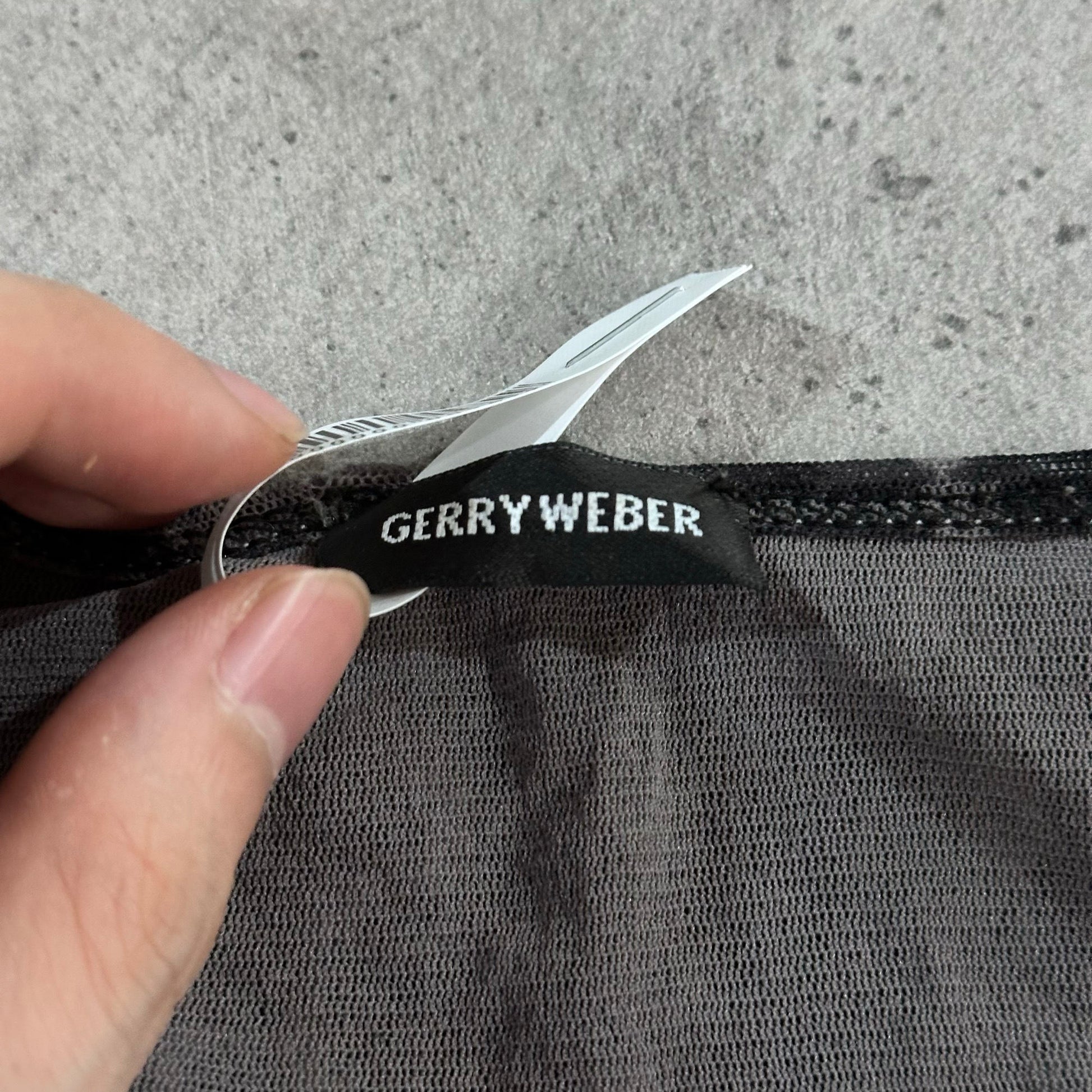 Y2K Rhinestone Mesh Printed Gerry Weber T-Shirt