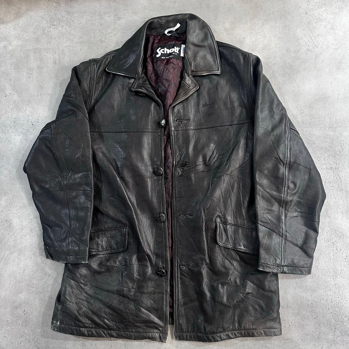 Vintage 70s-90s USA Schott Mid-Length Leather Jackets