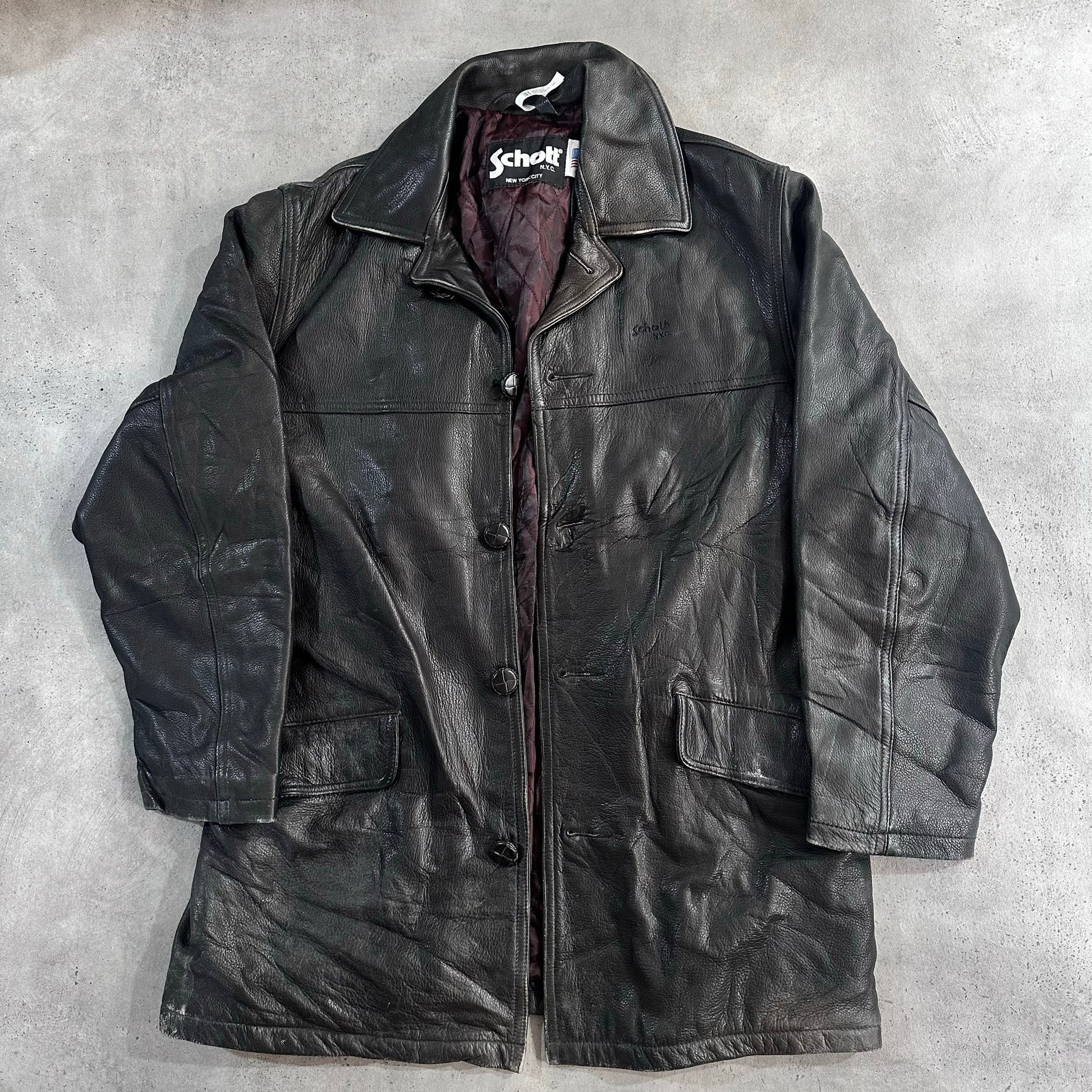 Vintage 70s-90s USA Schott Mid-Length Leather Jackets