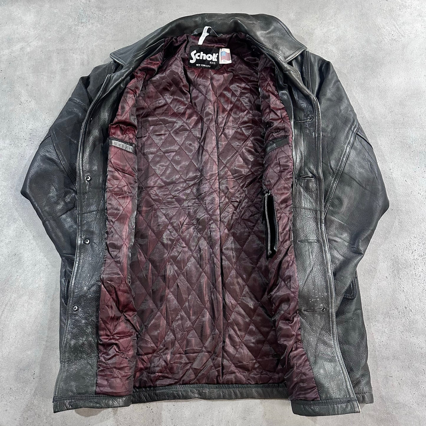 Vintage 70s-90s USA Schott Mid-Length Leather Jackets