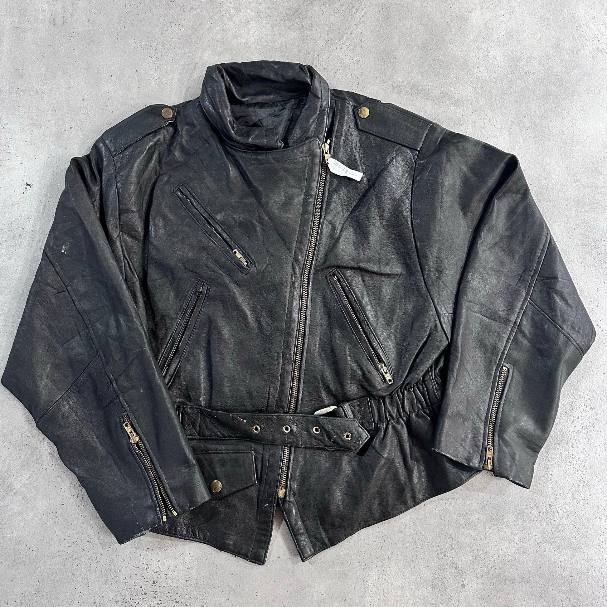 Vintage 70s-90s France Double Rider Leather Jackets