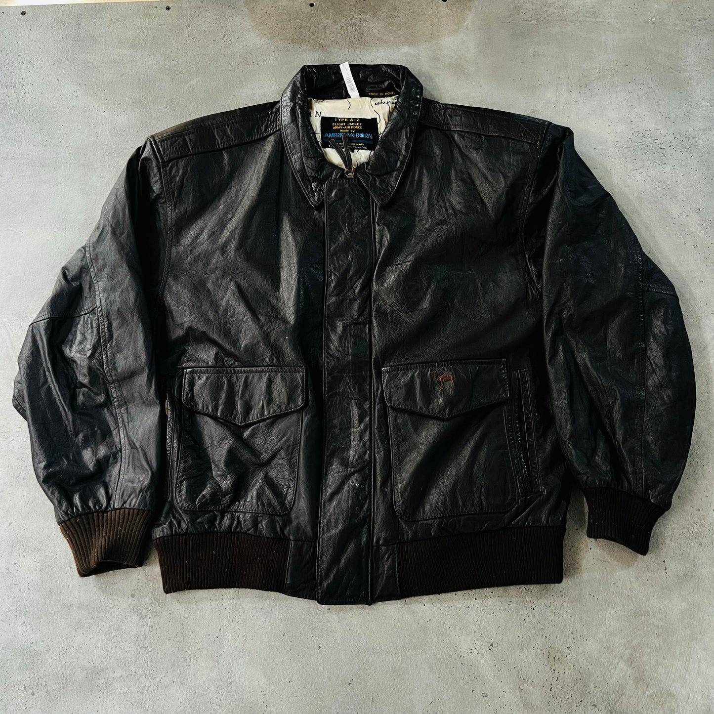 Vintage 70s-90s South Korea Military A-2 Leather Jackets