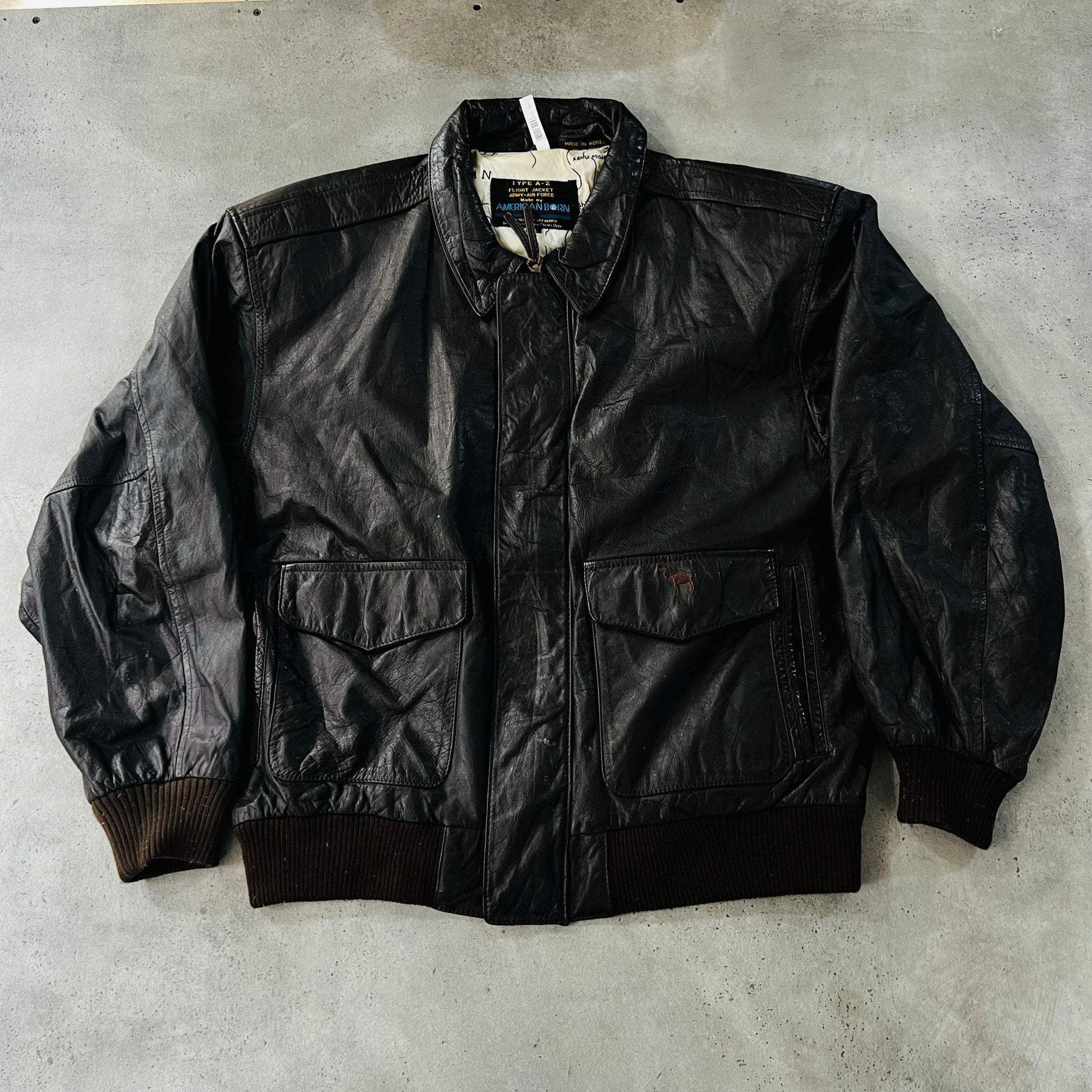 Vintage 70s-90s South Korea Military A-2 Leather Jackets