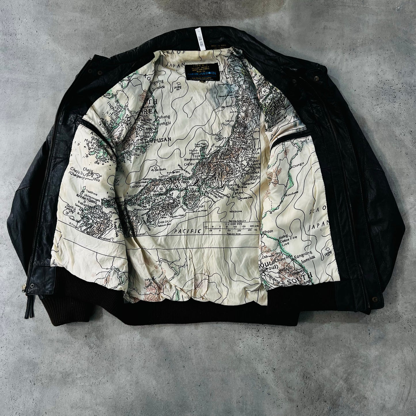 Vintage 70s-90s South Korea Military A-2 Leather Jackets