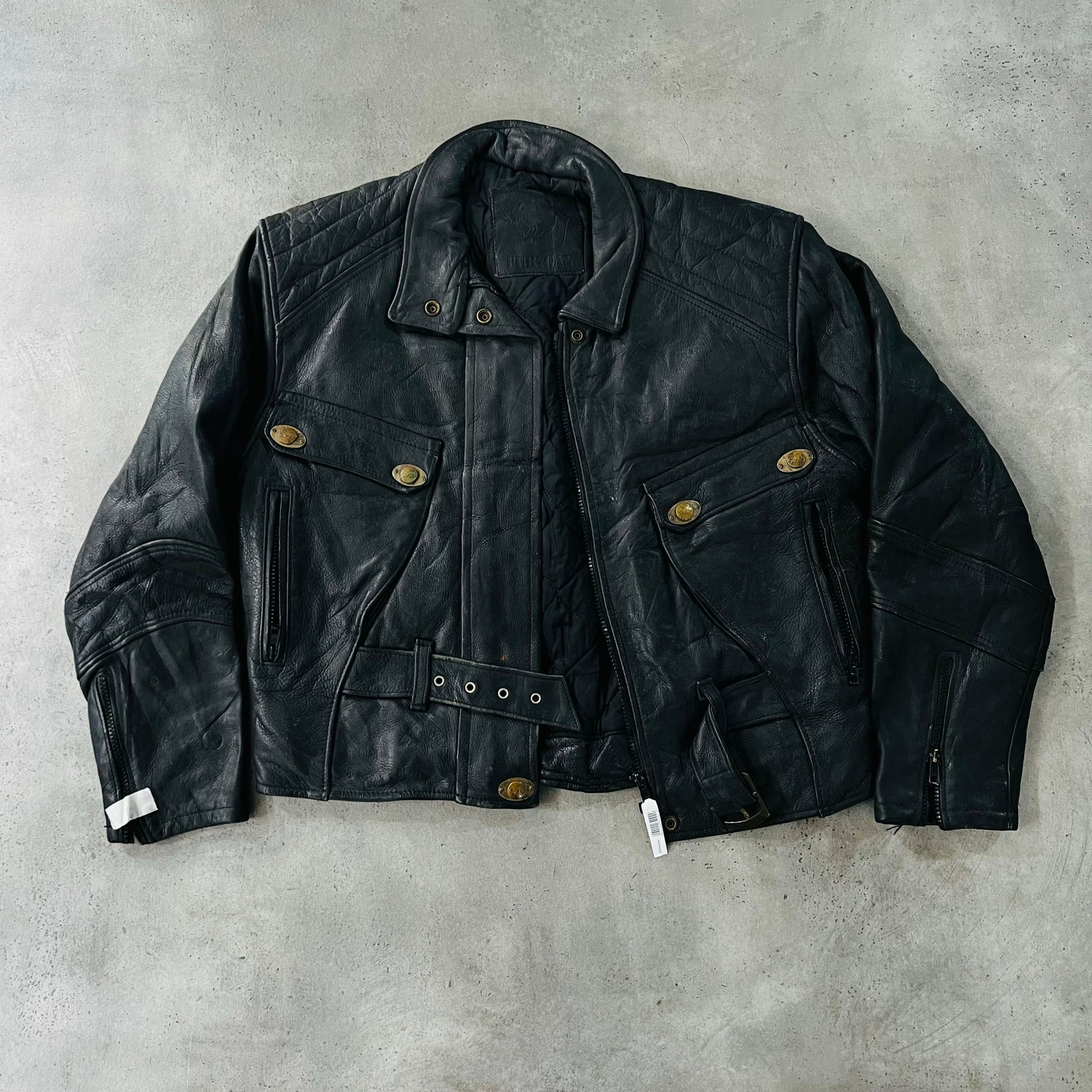 Vintage 70s-90s France Double Rider Leather Jackets