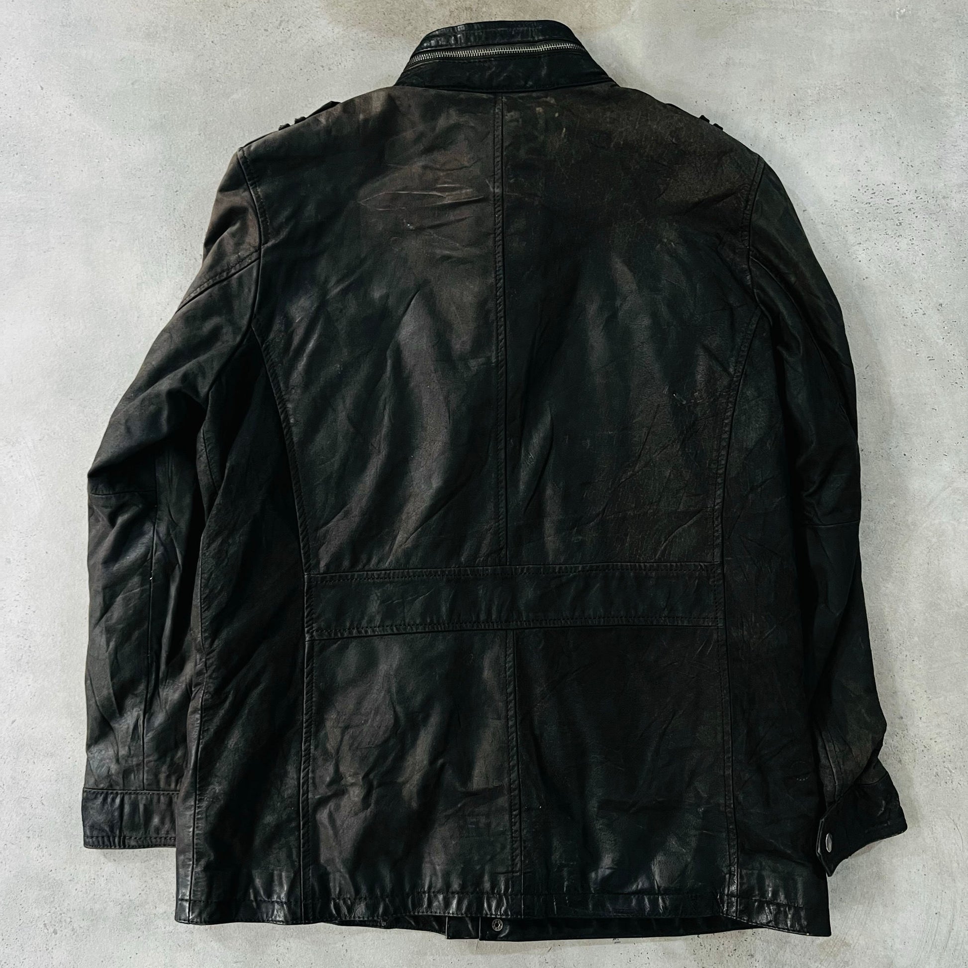 Vintage Oakwood Mid-Length Leather Jackets