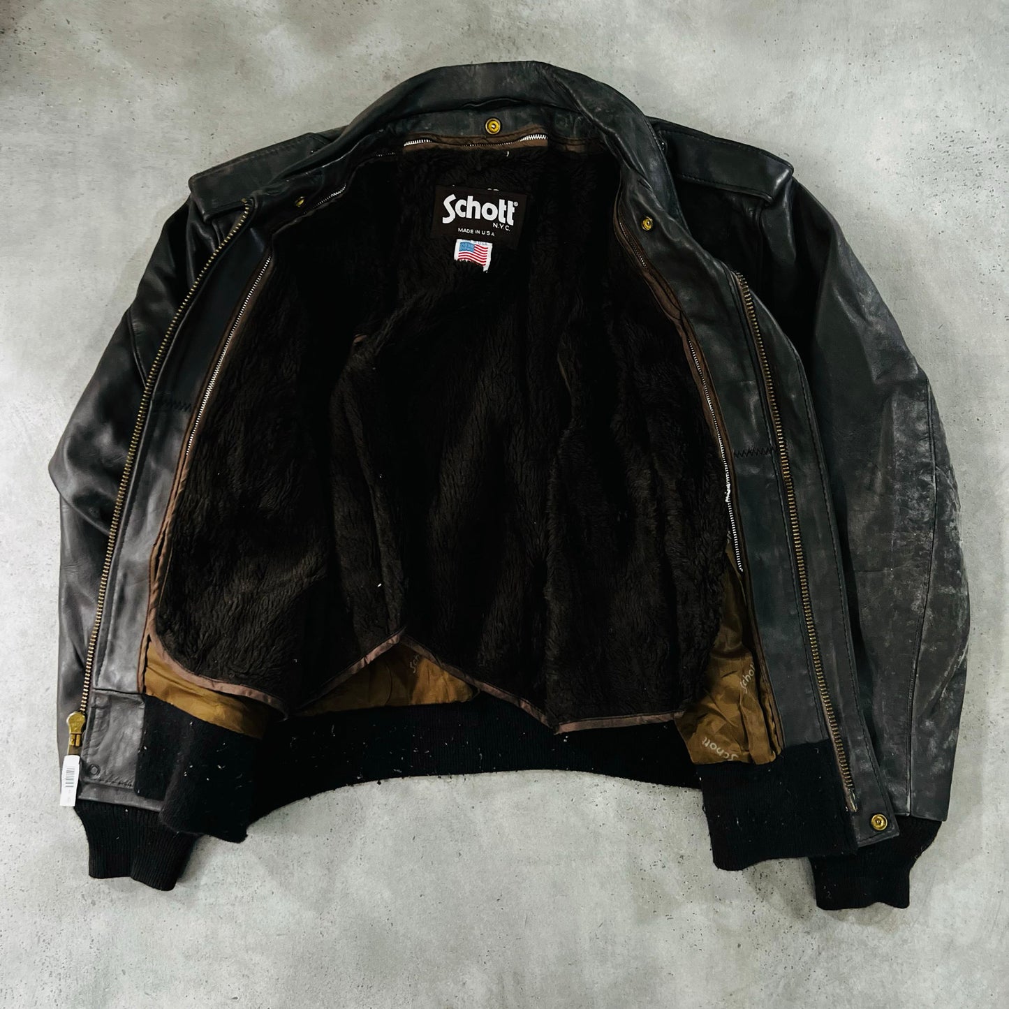 Vintage 70s-90s USA Schott Military A-2 Leather Jackets