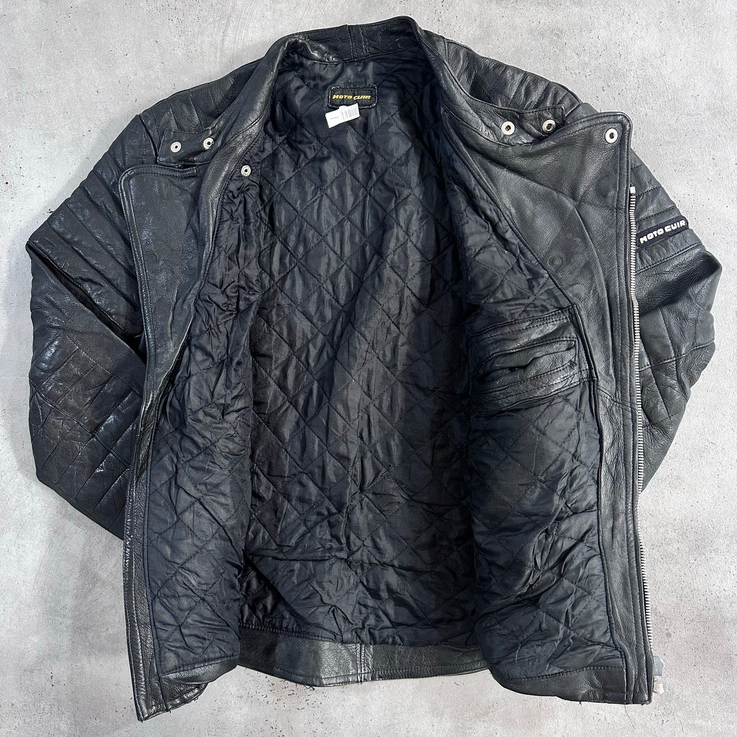 Vintage 70s-90s France Double Rider Leather Jackets