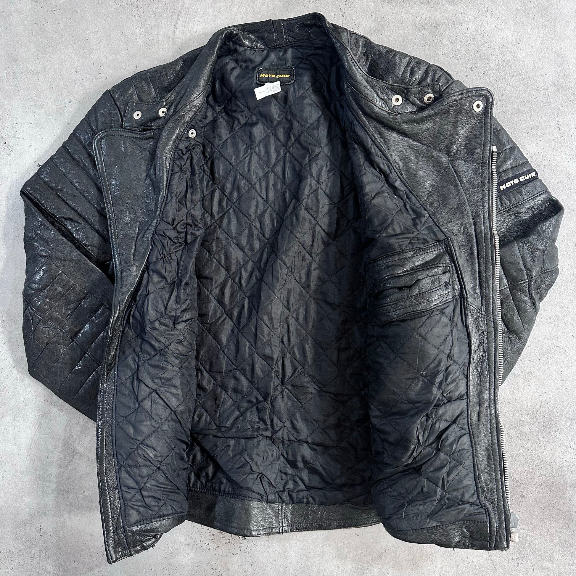 Vintage 70s-90s France Double Rider Leather Jackets