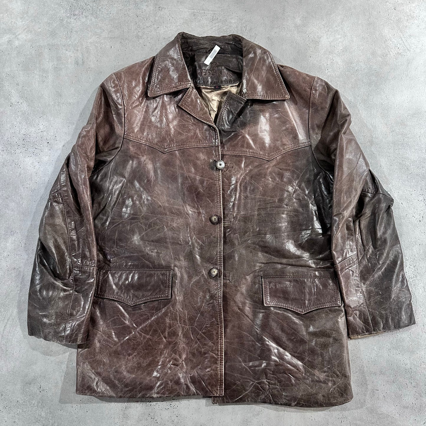 Vintage 70s-90s Redskins Retro Mid-Length Leather Jackets
