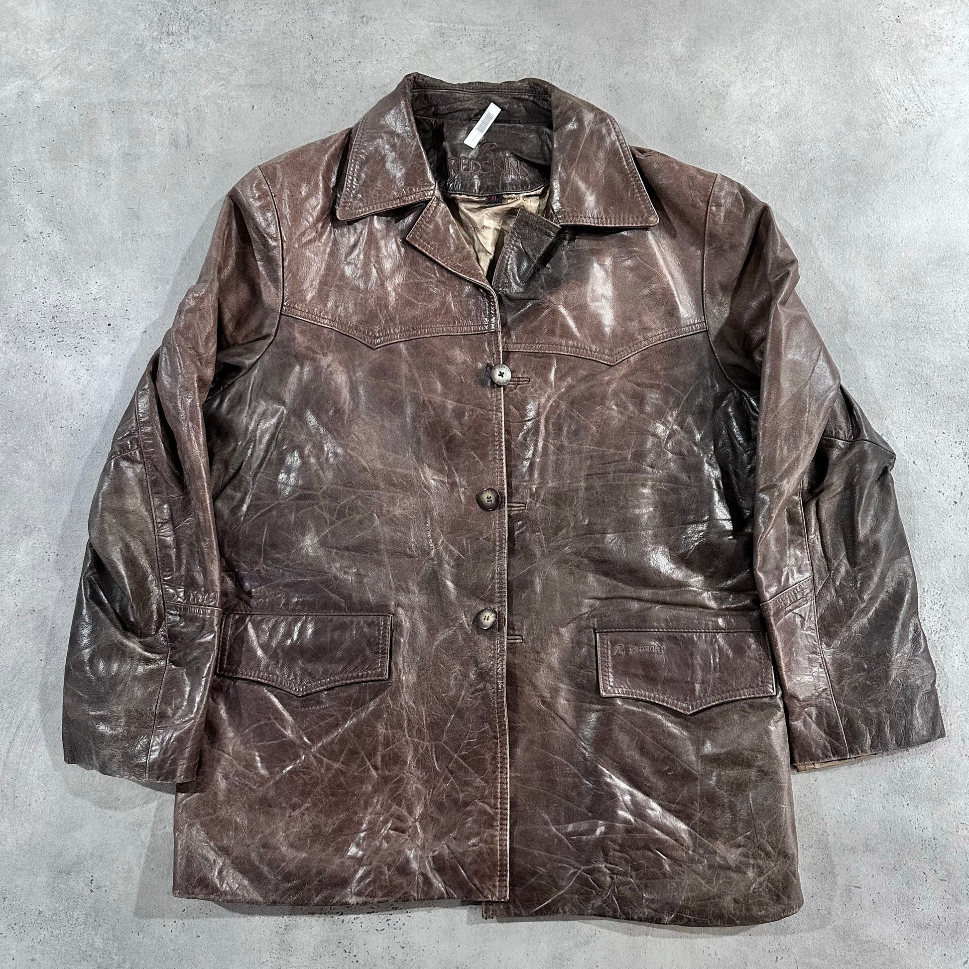 Vintage 70s-90s Redskins Retro Mid-Length Leather Jackets