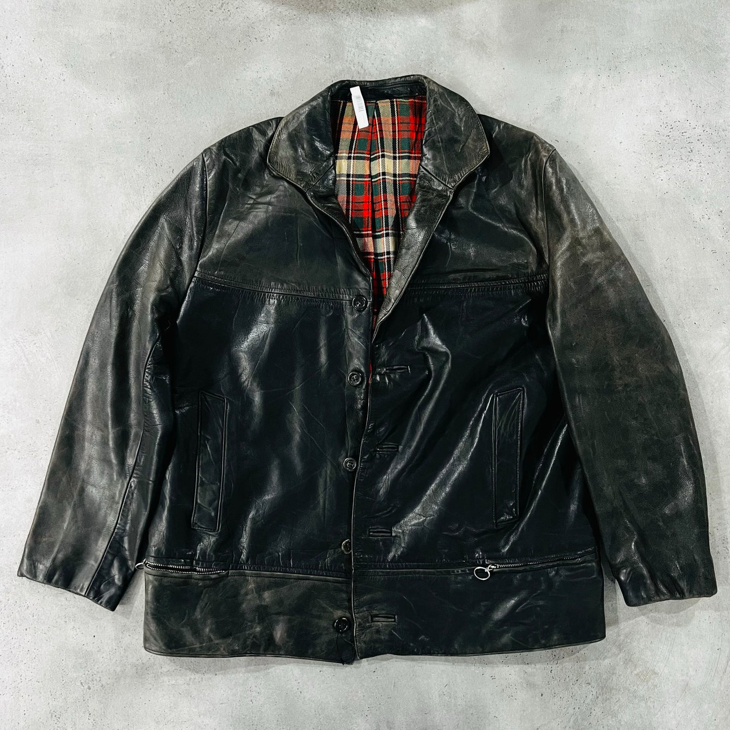 Vintage 50s-60s France Workwear Leather Jackets